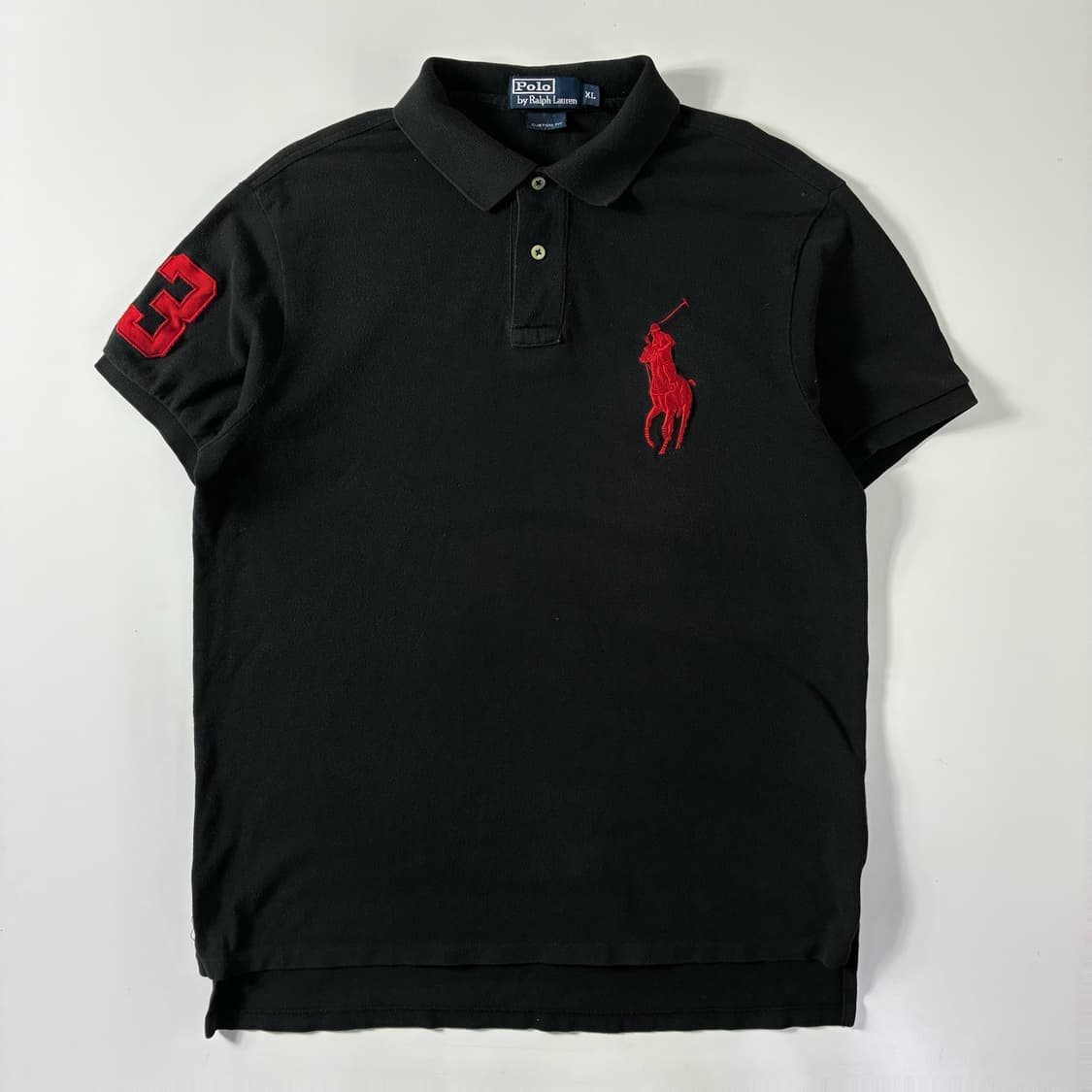 Polo  폴로 랄프로렌 코튼 빅포니 블랙 카라 반팔 티셔츠 상품이미지1