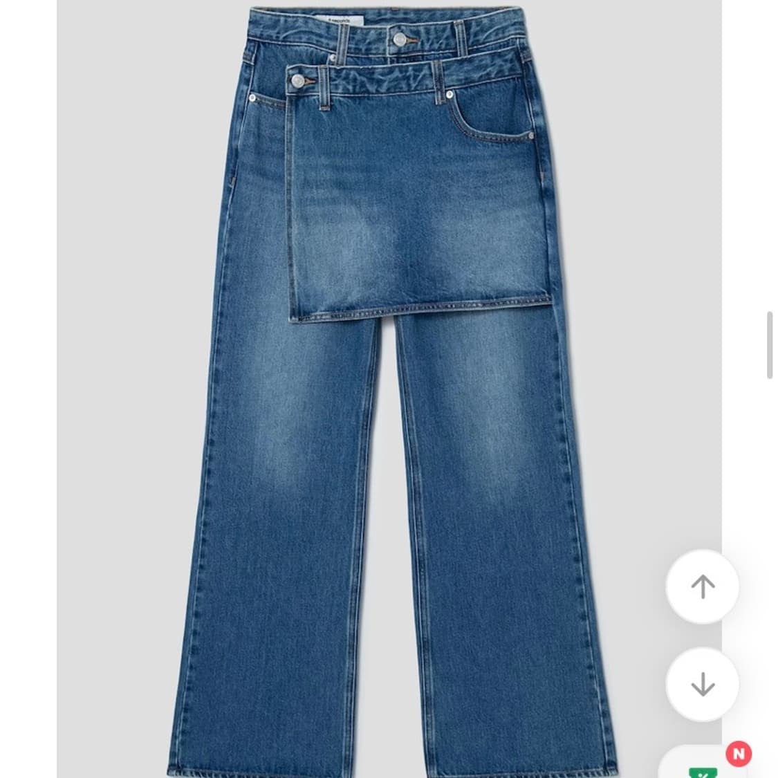 에잇세컨즈 랩스커트 팬츠 데님 부츠컷 청바지 치마바지 상품이미지3