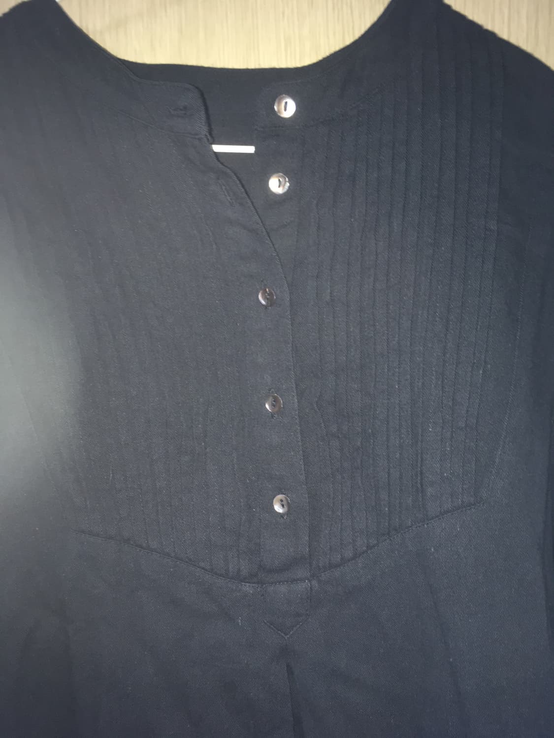 Black Henri neck shirts 상품이미지2