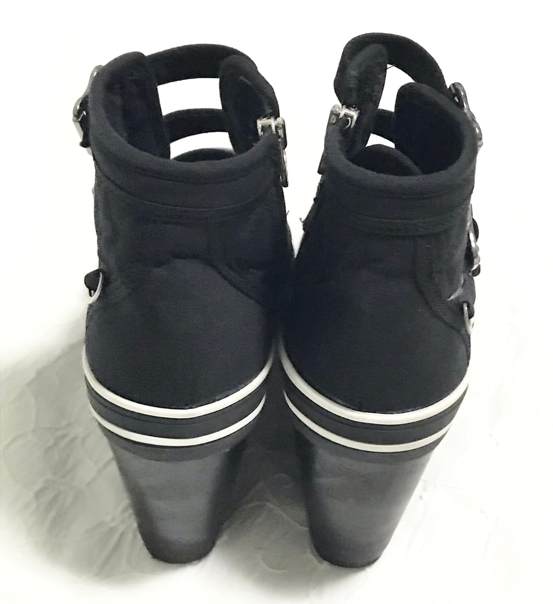 빈티지 갸루 퀼팅 버클 웨지힐 스니커즈 235 상품이미지4