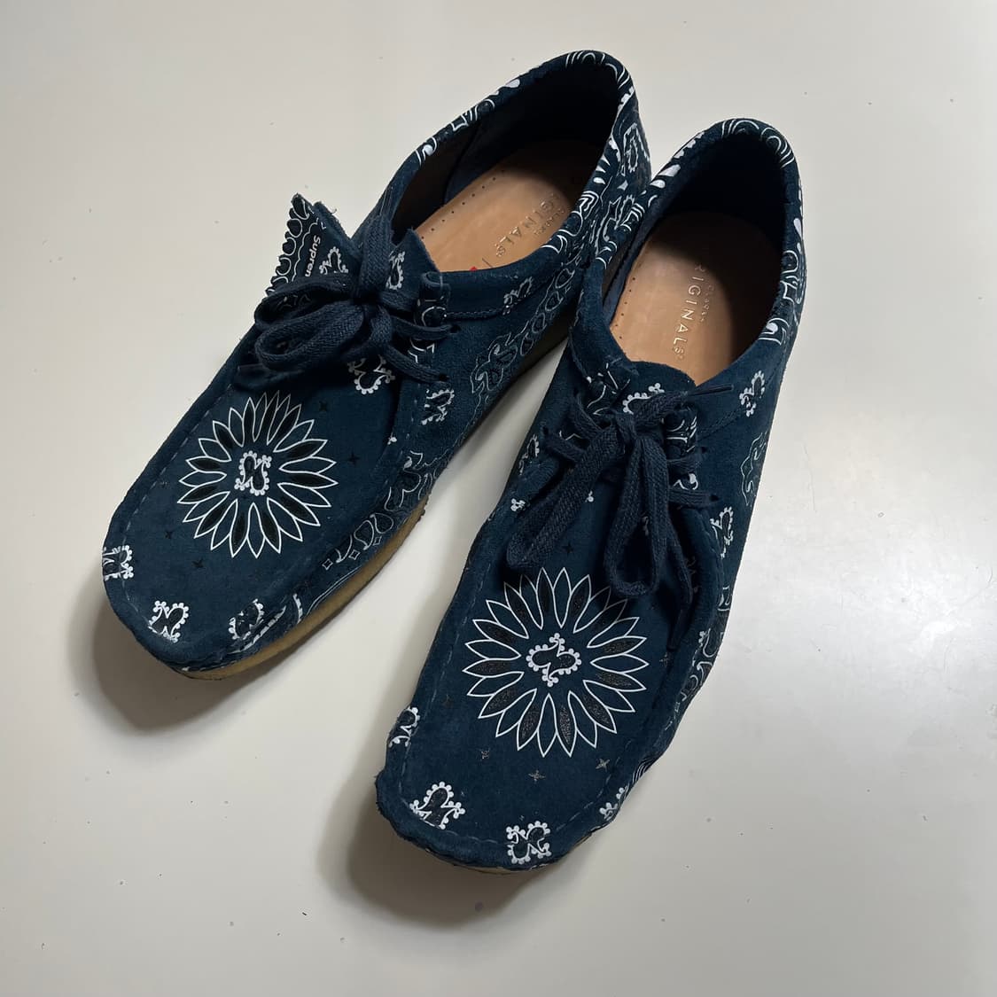 클락스 x 슈프림 왈라비 반다나 네이비 상품이미지3