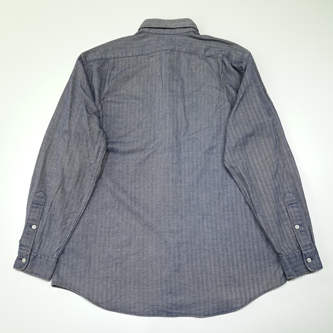 CL798 M 폴로 90s 홍콩판 헤링본 로얄네이비 셔츠 남방 상품이미지6