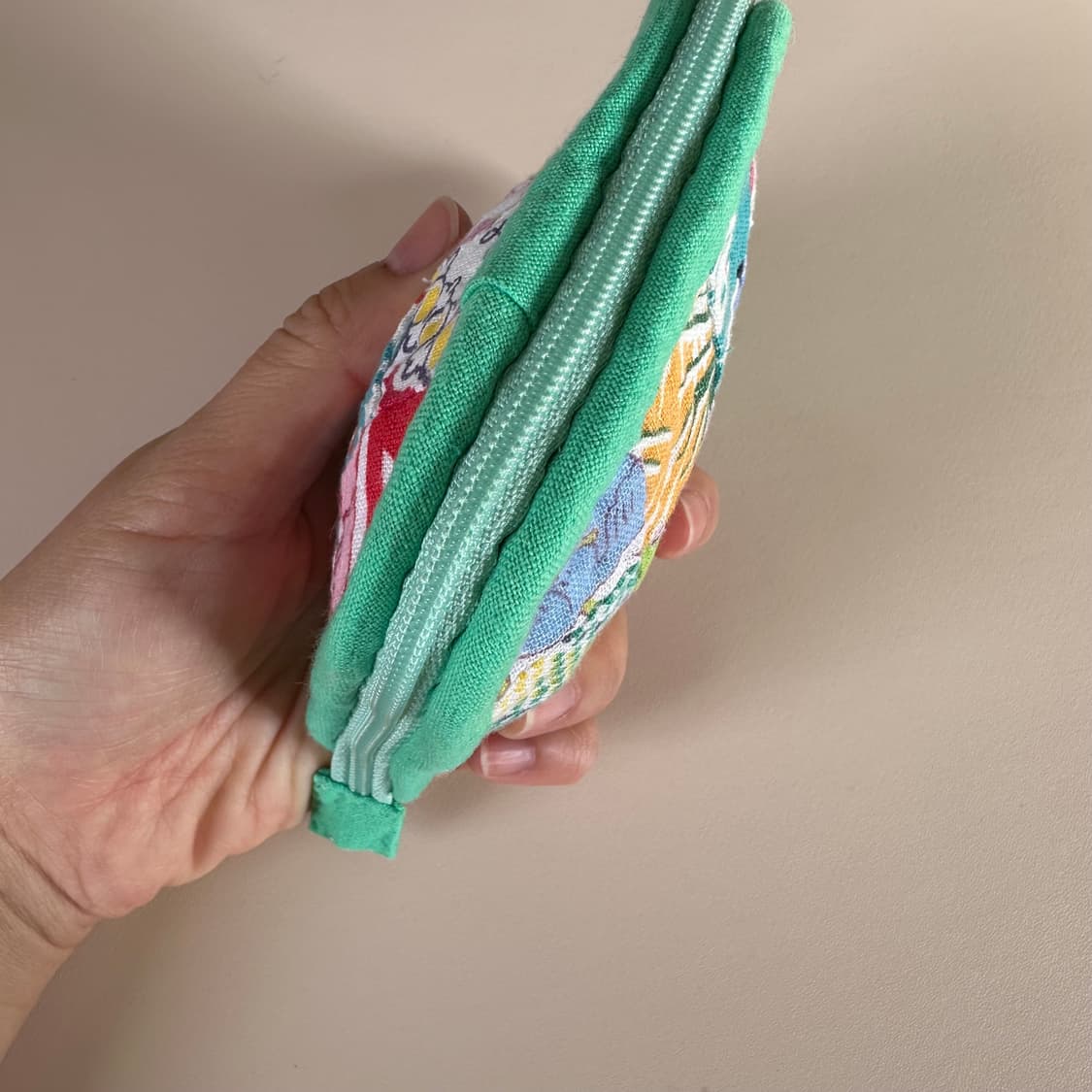 미국 빈티지 원단, 피드색 파우치 / 핸드메이드 상품이미지6