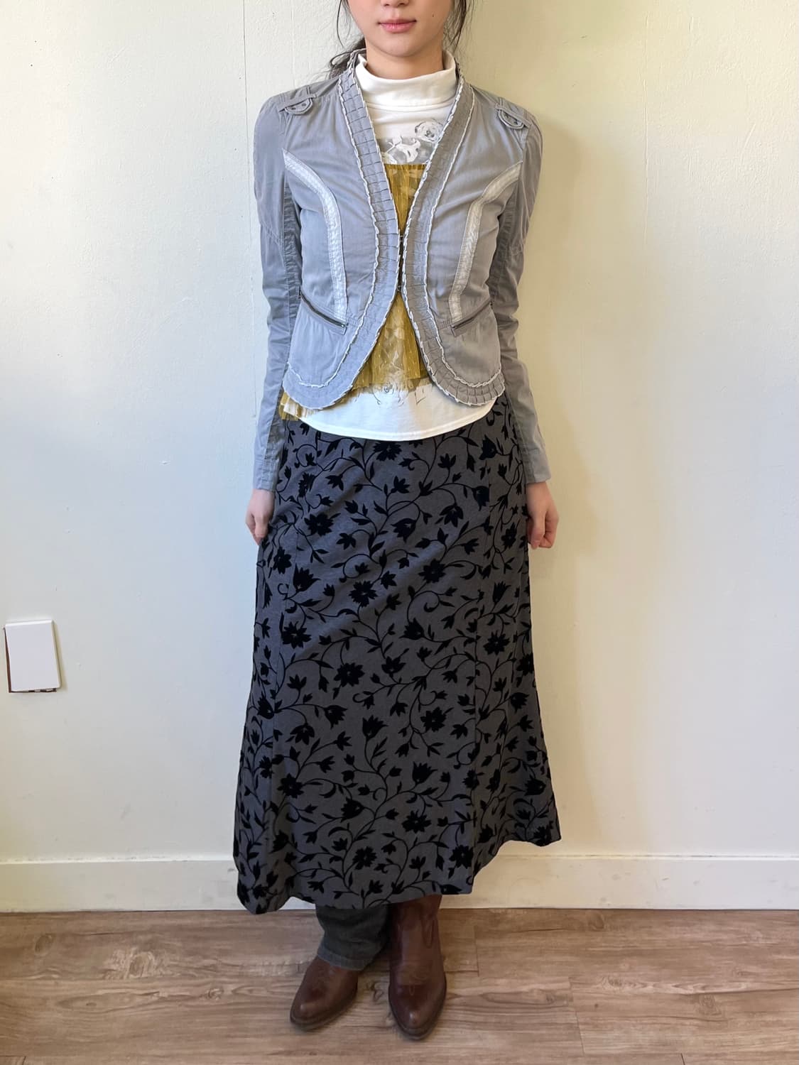 MARC CAIN 백리본 그레이 크롭 자켓 상품이미지6