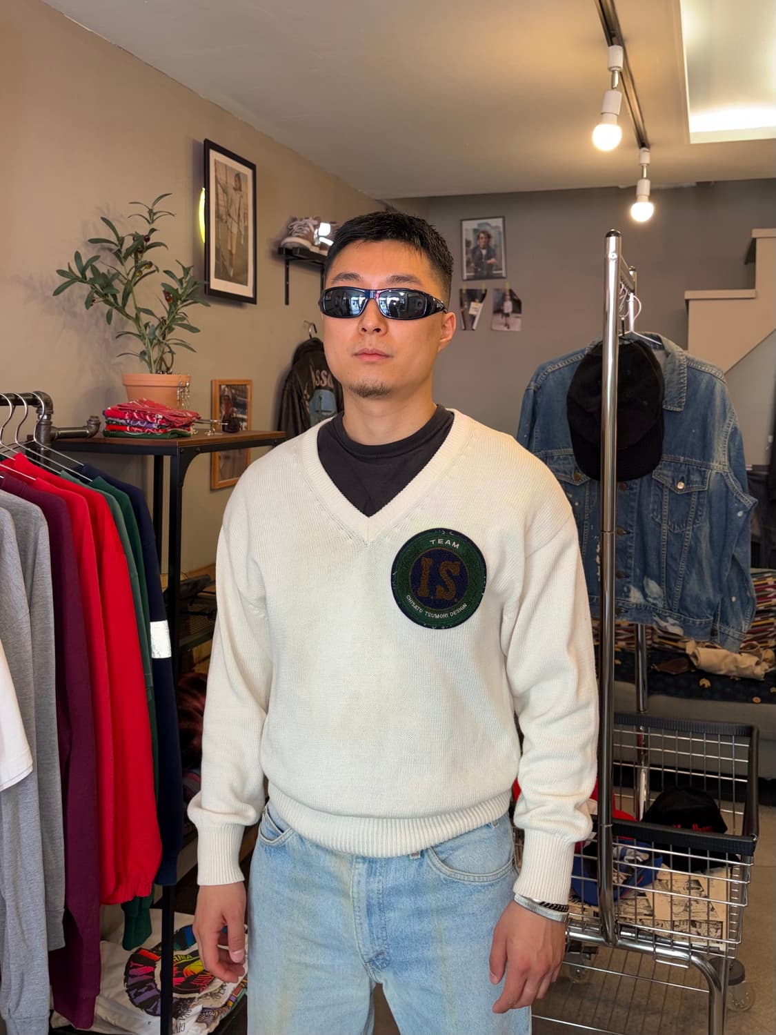 90‘s Issey Miyake I.S embroidered knit 상품이미지3