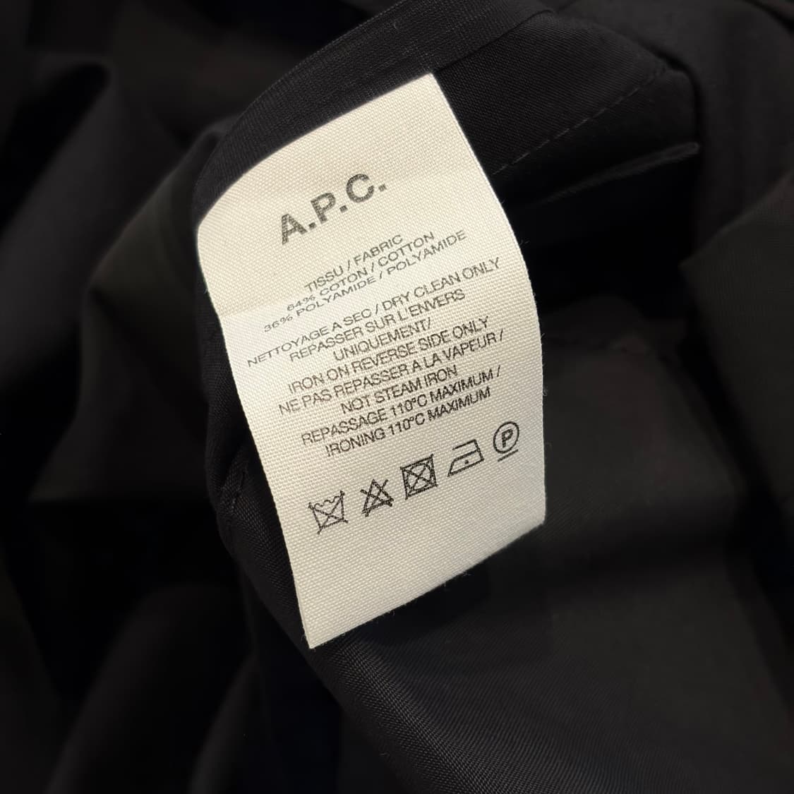 [L] A.P.C 아페쎄 레인 맥코트 블랙 트렌치 코트 D867 상품이미지6