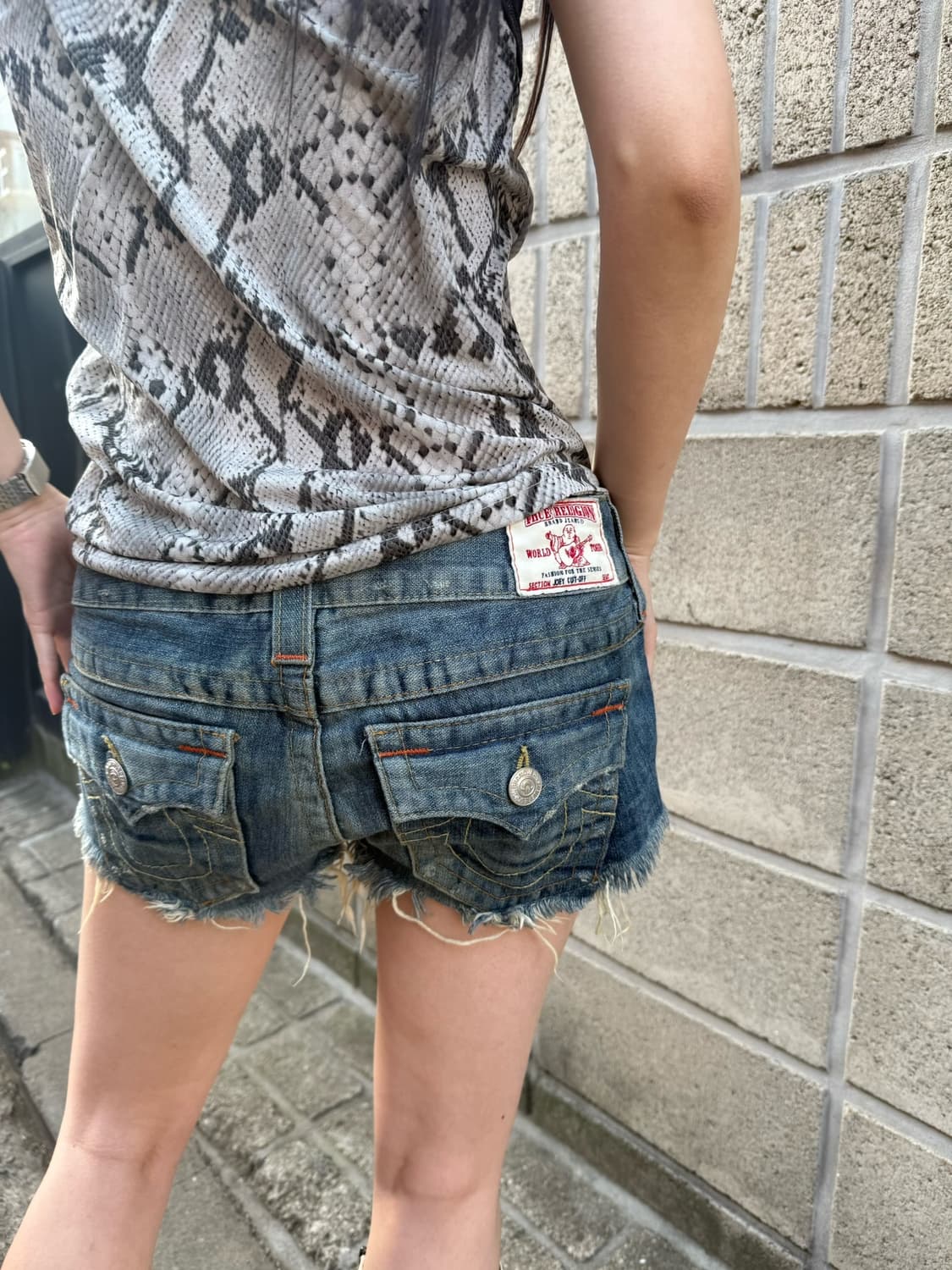 트루 릴리전 숏타입 그런지 데님 팬츠 상품이미지6