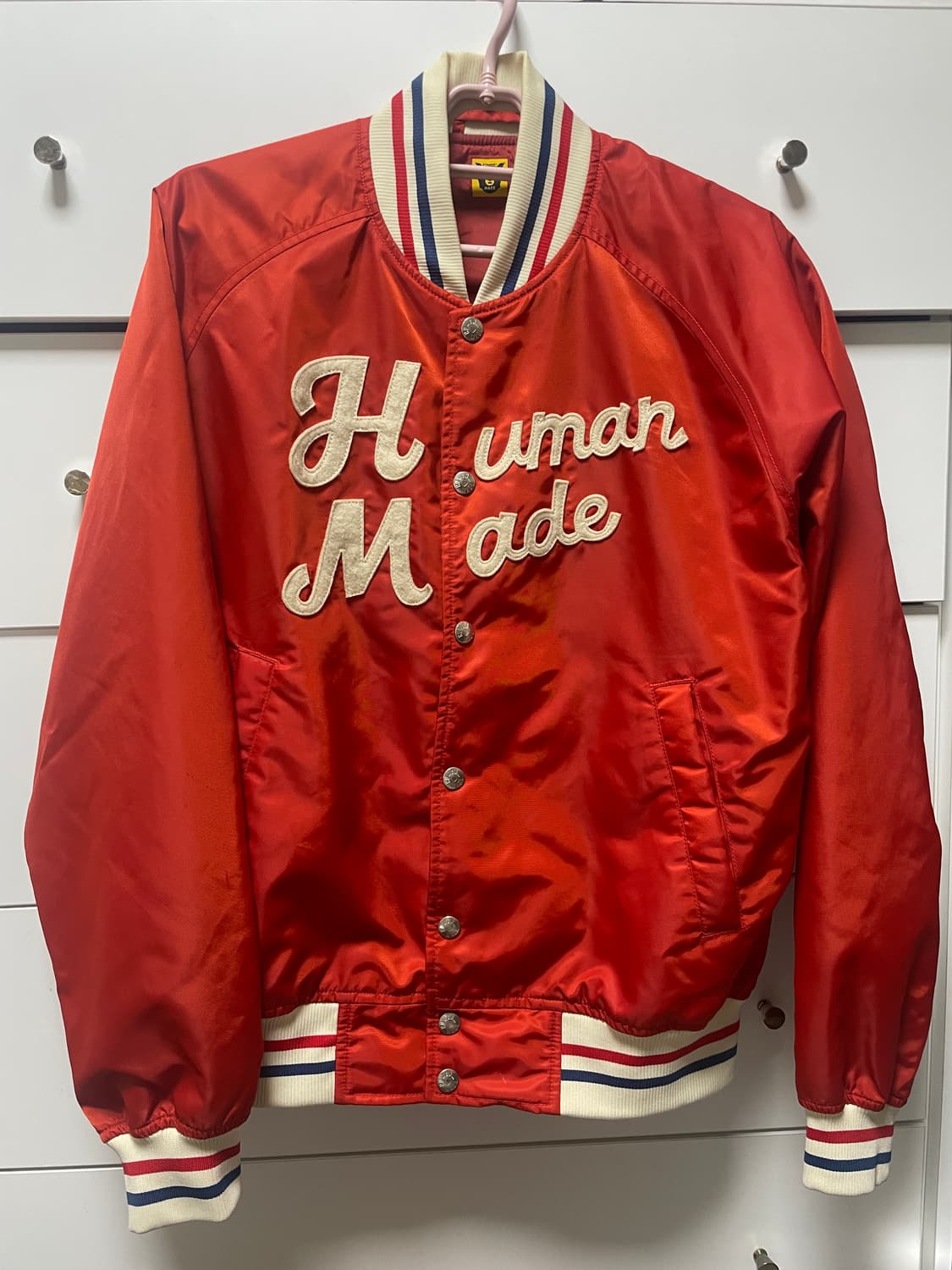 휴먼메이드 나일론 스타디움 자켓 레드 상품이미지1