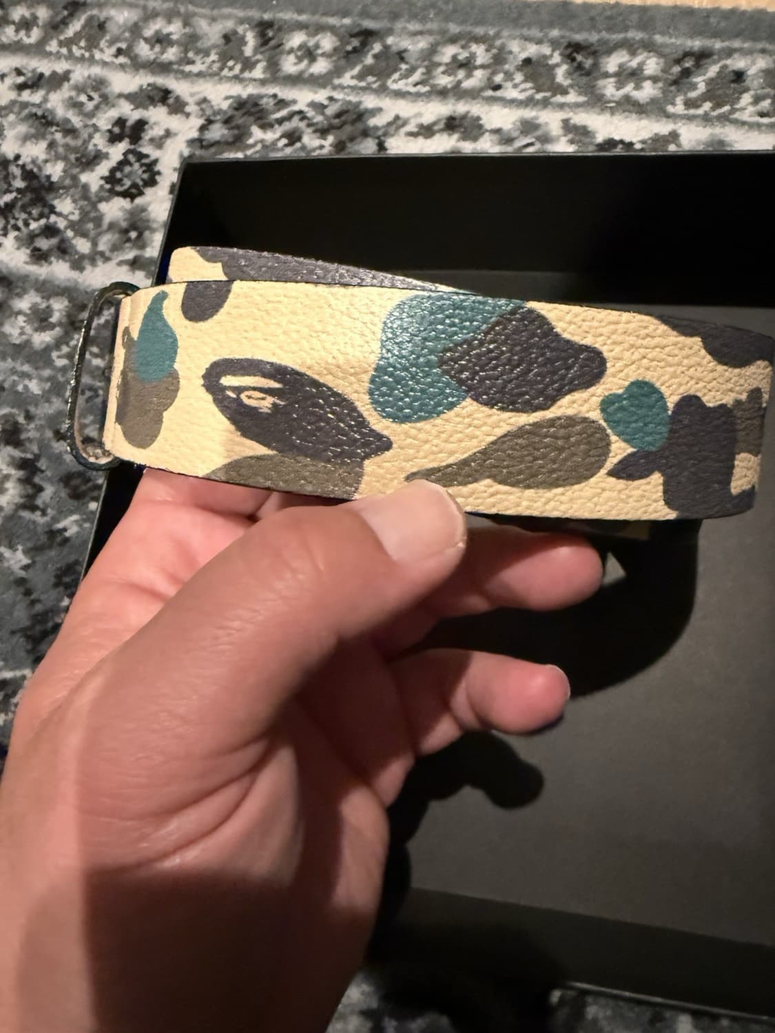 베이프 ABC 카모 레더 벨트 상품이미지2