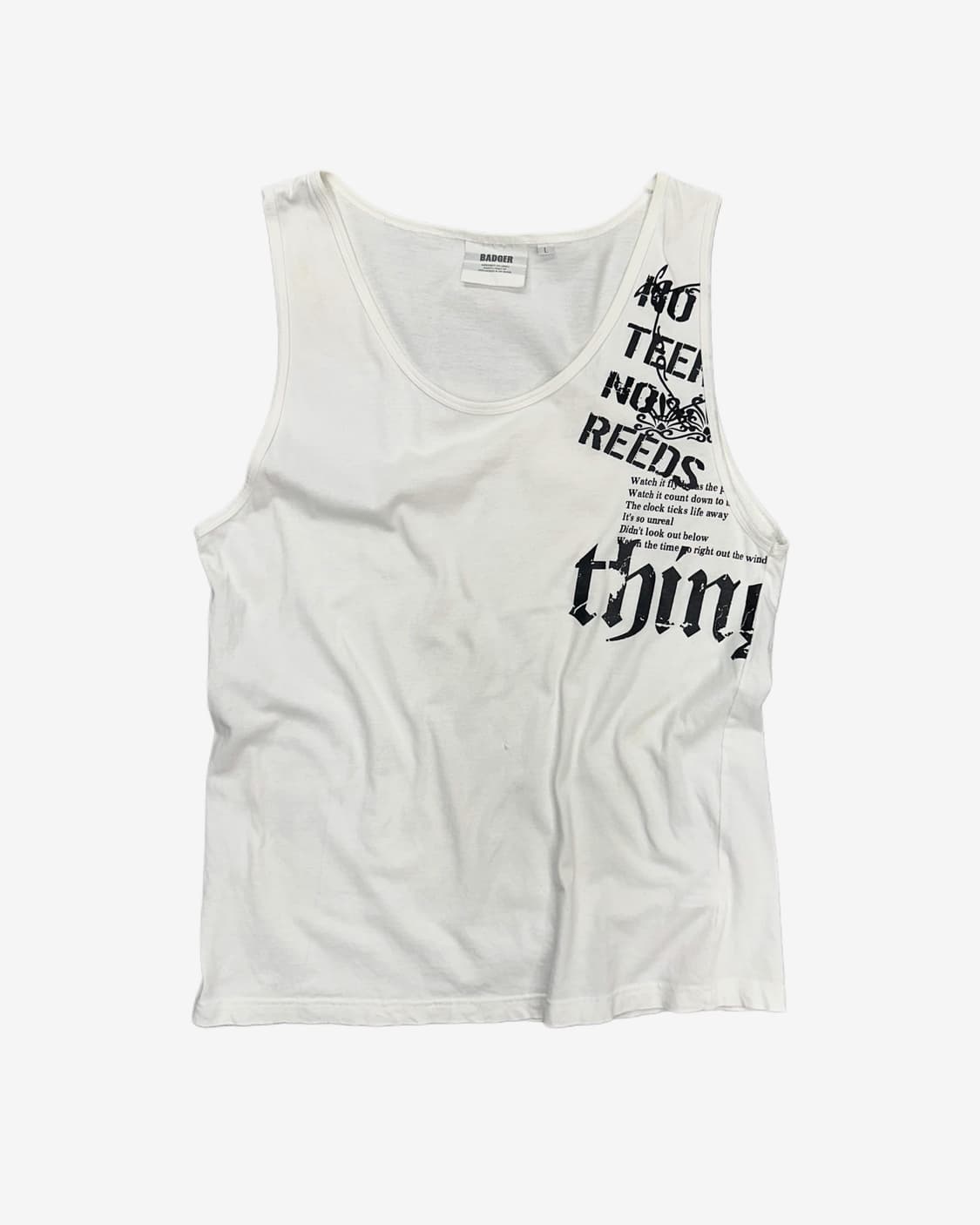 lettering printing white sleeveless 상품이미지1