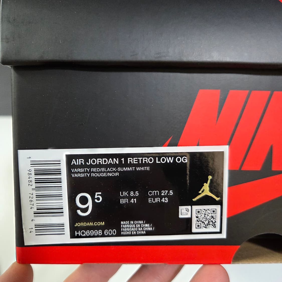 나이키 / 조던 1 시카고 로우 / 275 상품이미지7