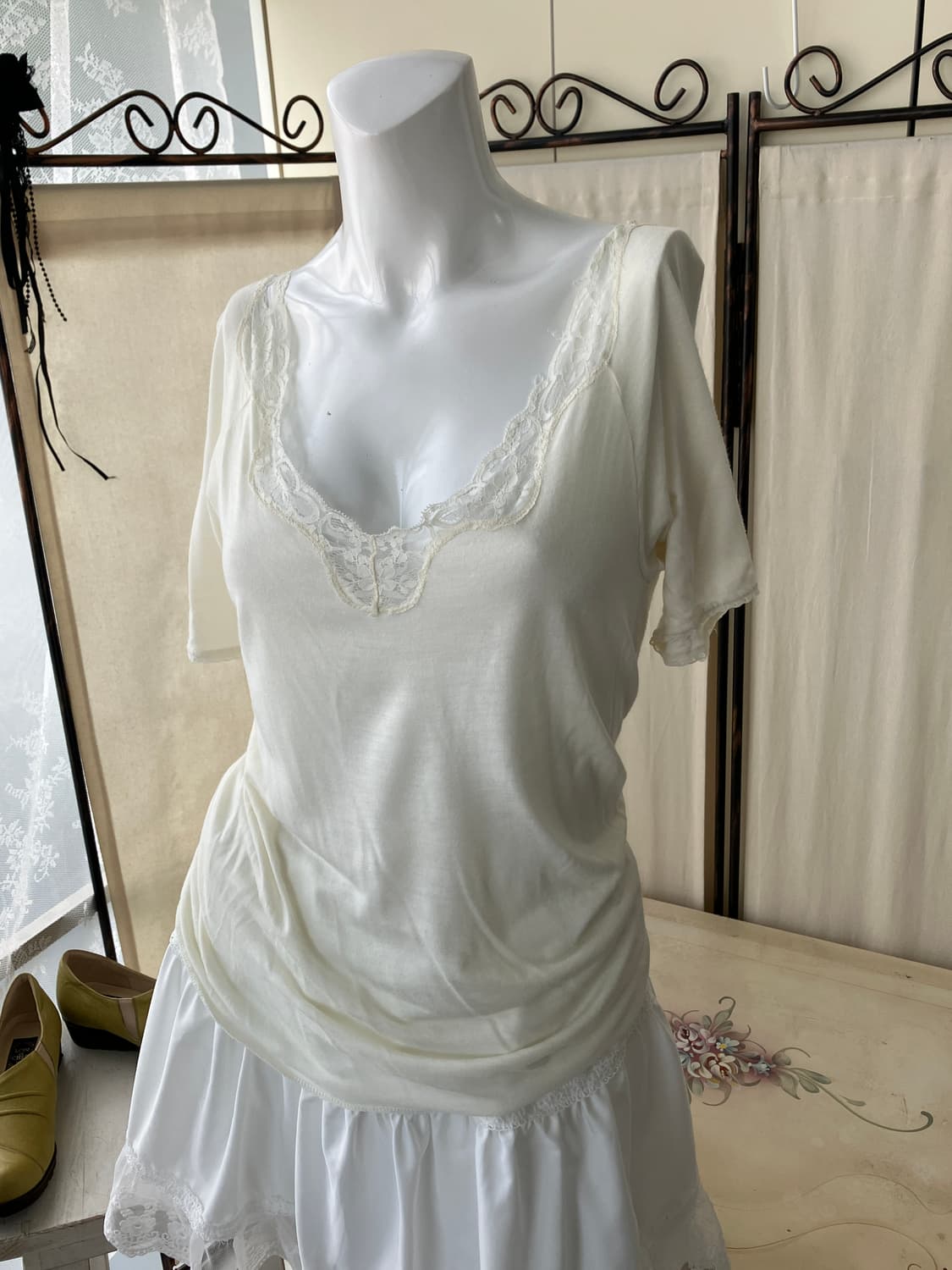 Lace Lemon-Yellow Blouse Set 상품이미지9