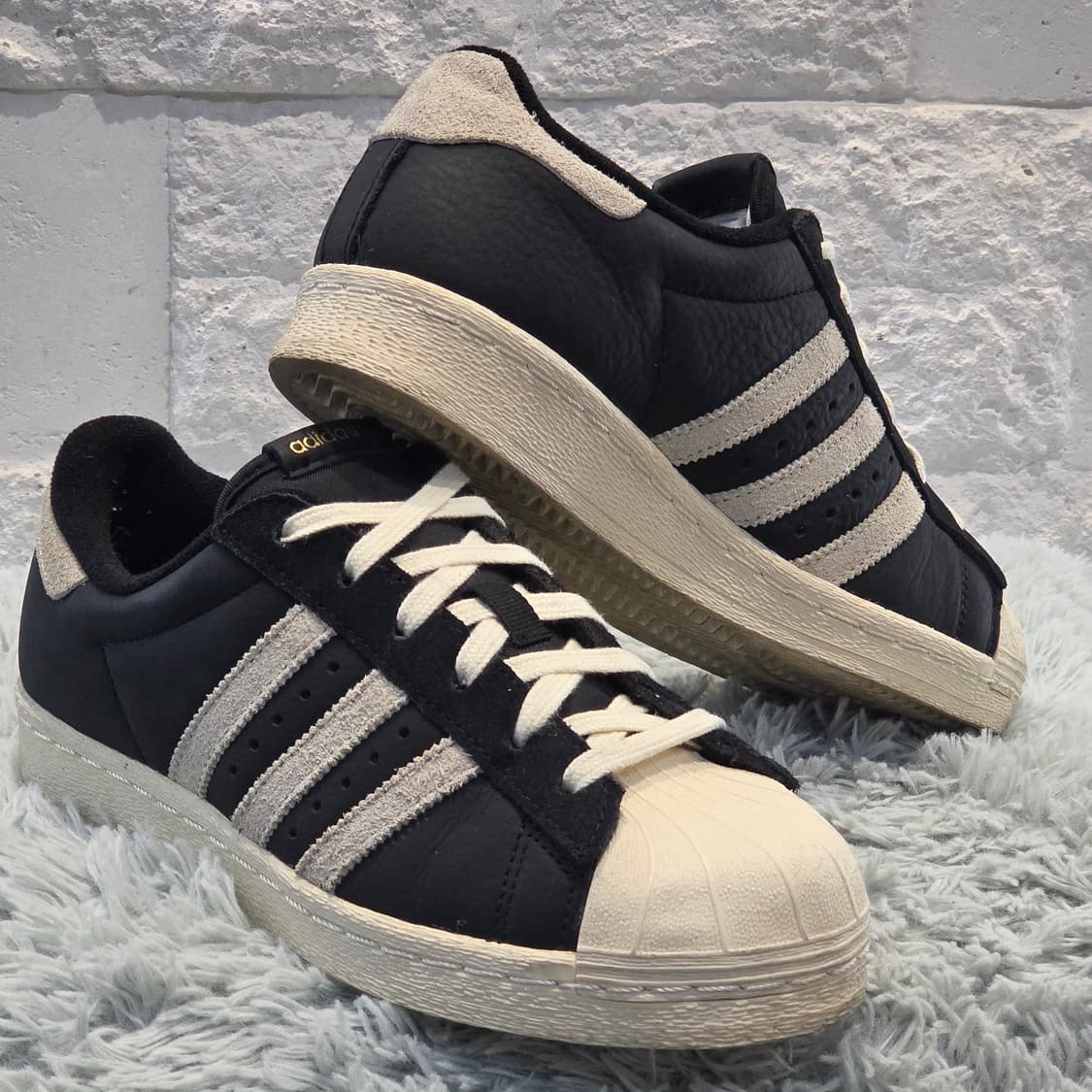 7a-30:아디다스 슈퍼스타 82 블랙 오프화이트 235mm 상품이미지4