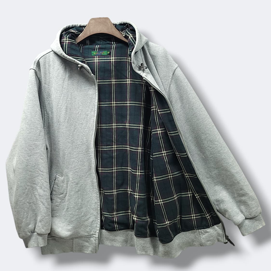 [105] 빈폴 멜란지 그레이 빈티지 페니파딩 후드집업 상품이미지6