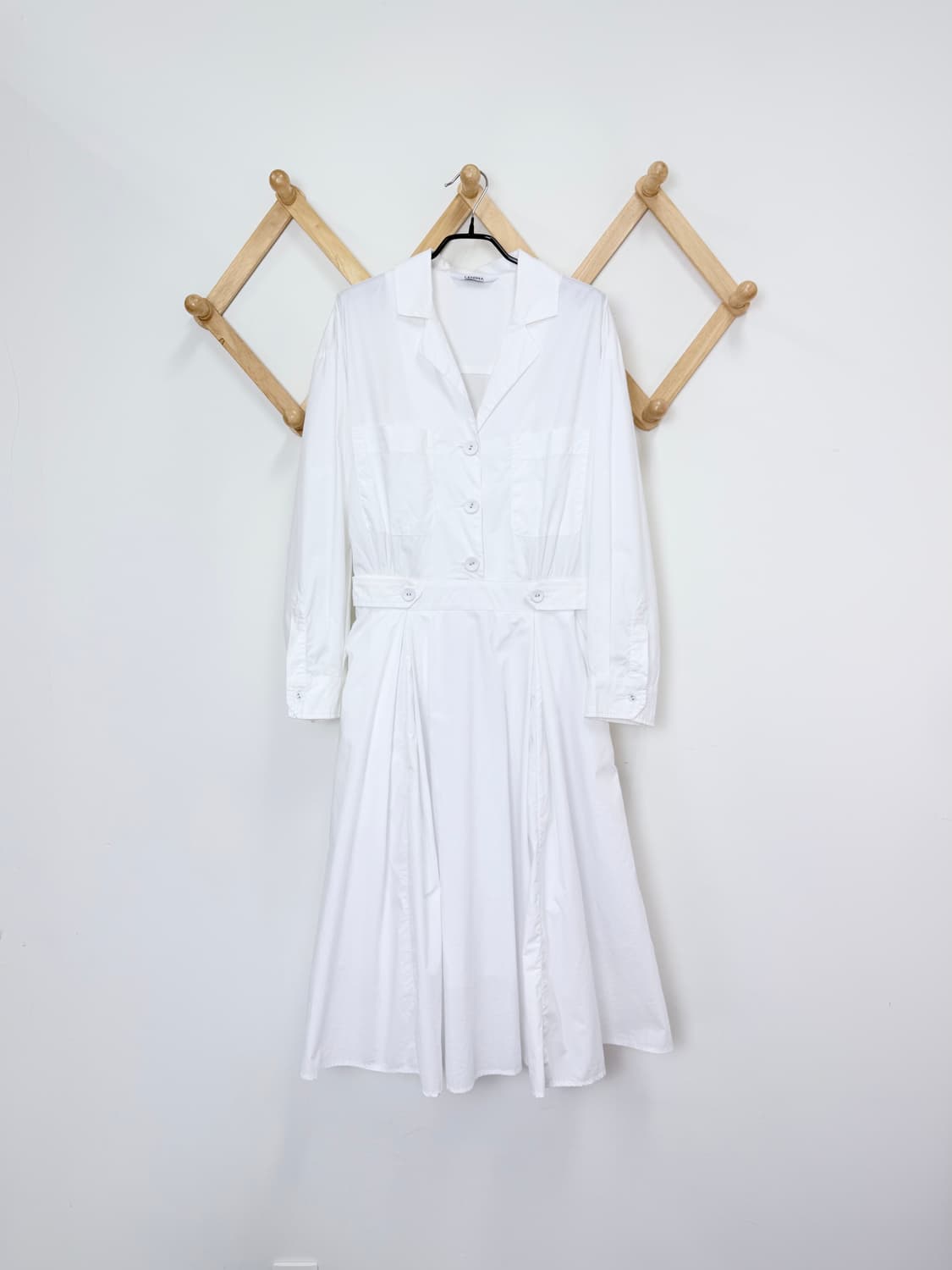 르니나 셔츠 플레어 롱원피스 상품이미지1