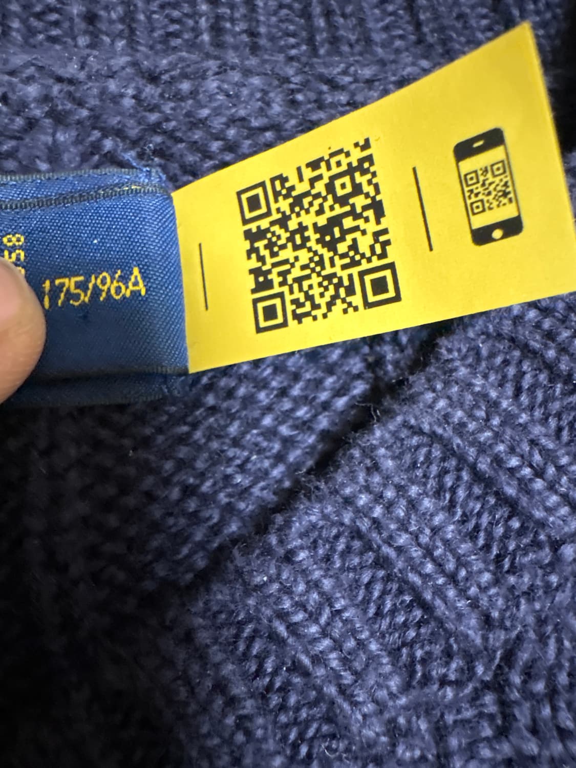 폴로 꽈배기 네이비 니트 상품이미지3