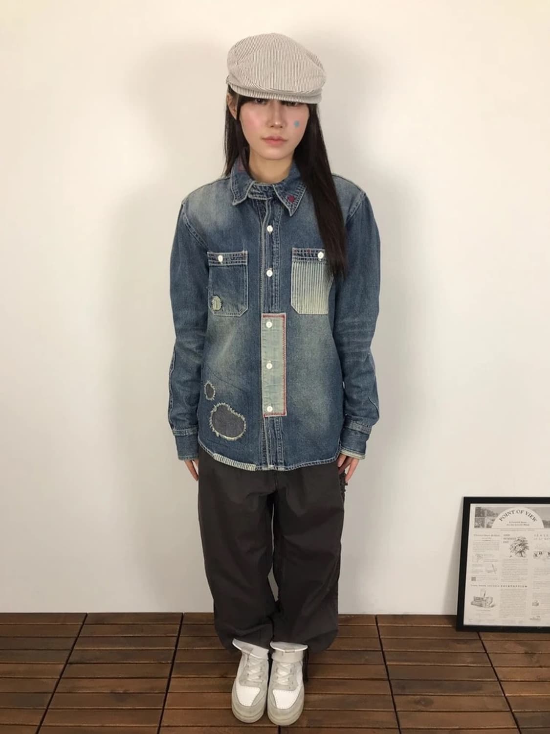 BONDS PEACE Patchwork Denim Shirt 상품이미지1