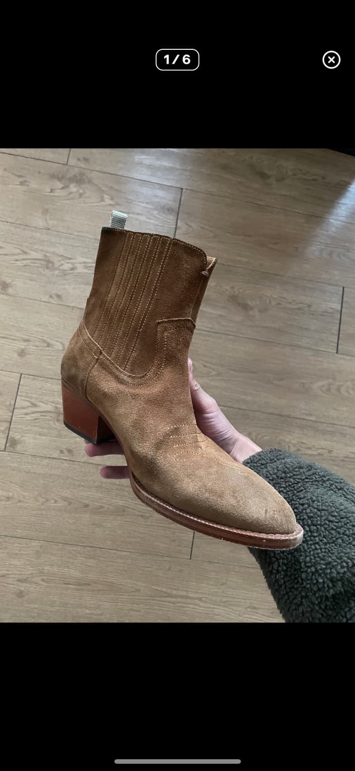 길프 Molko 45 Cuban boot in Calfsuede Tan 상품이미지1