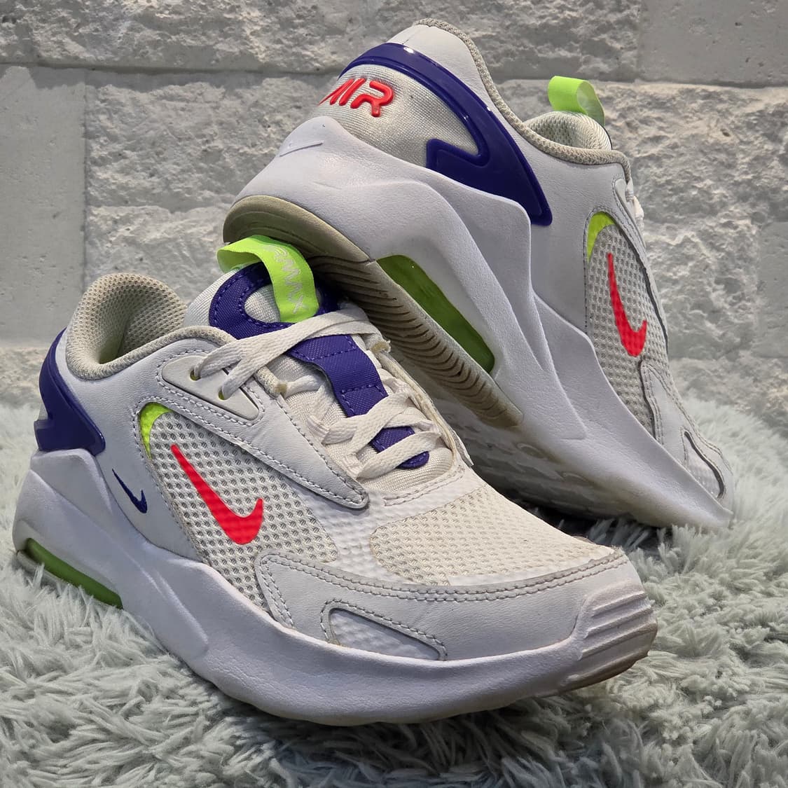 5q-16:나이키 에어맥스 CW1626103 화이트네온 (22.5cm) 상품이미지4