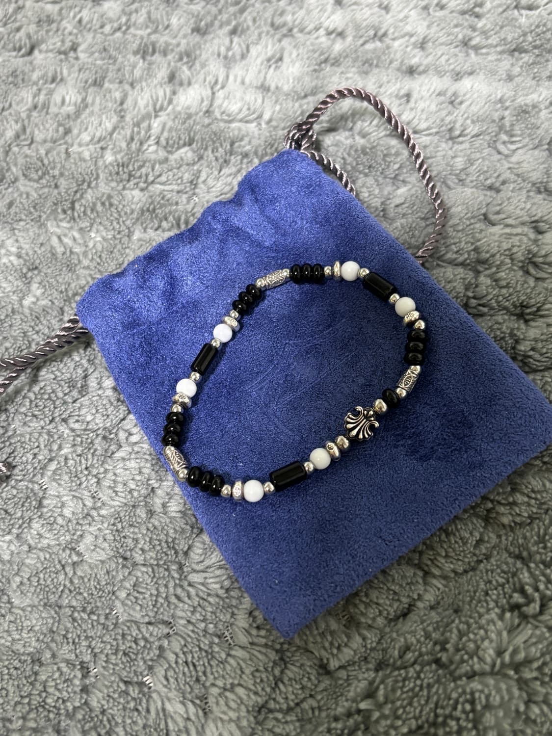 스쿠도 쉘 블랙 펄 팔찌 15cm 상품이미지2