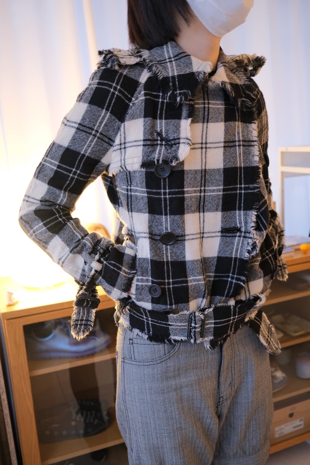 Check trench coat 상품이미지1