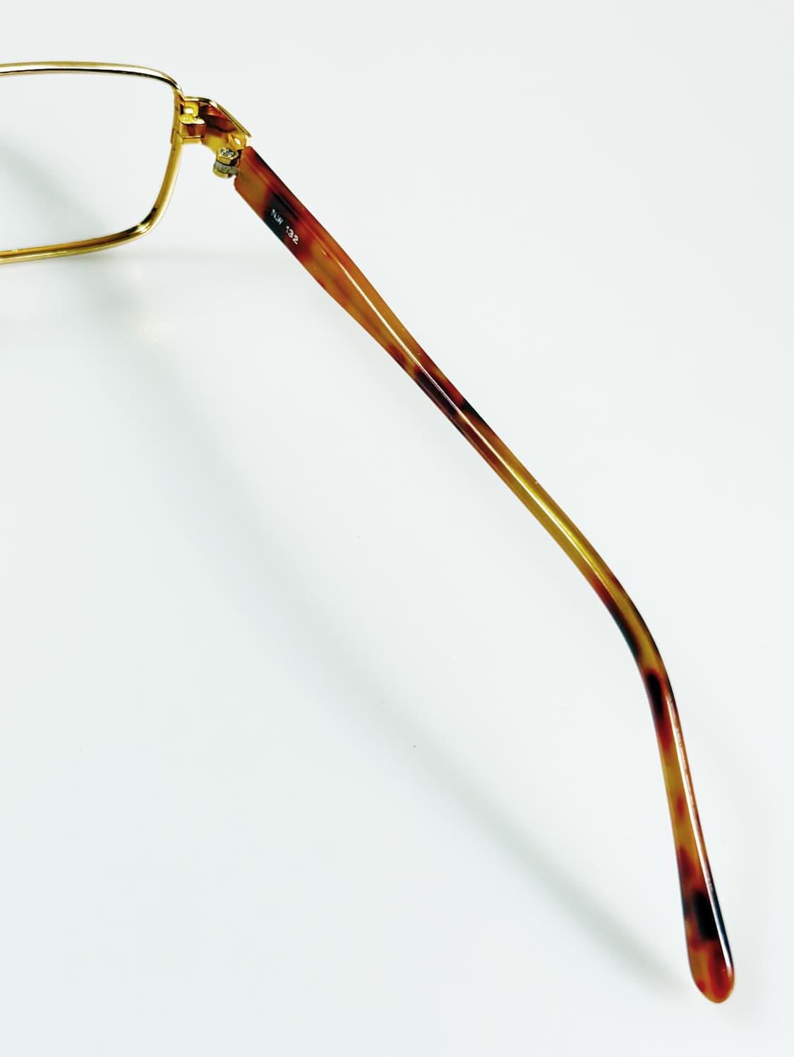 90s 골드 토르토이즈 슬림 스퀘어 빈티지 안경 상품이미지6