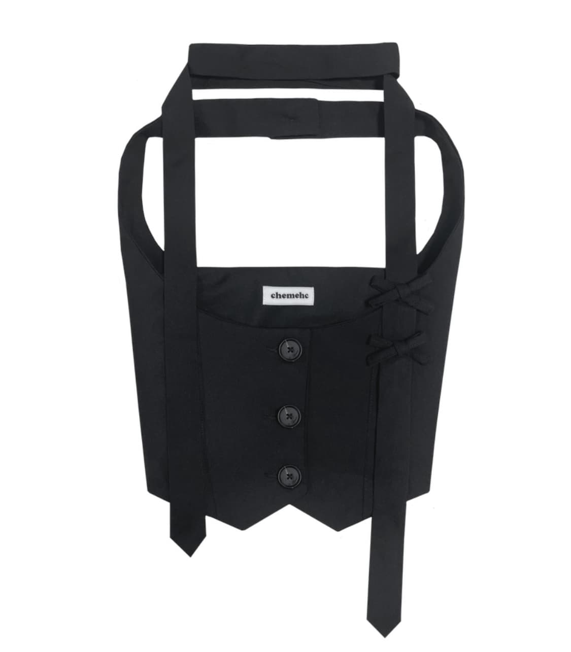 체메씨 리본트윌베스트 차콜 판매해요 상품이미지1