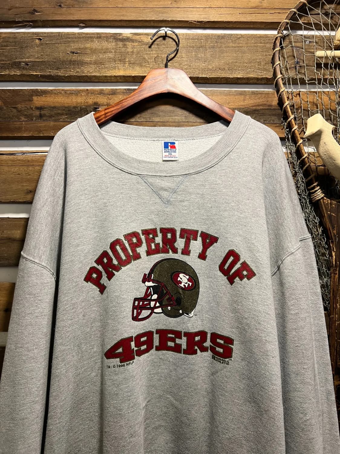 [2XL]90's 러셀 USA Made 샌프란시스코 49ERS 스웻셔츠 상품이미지1