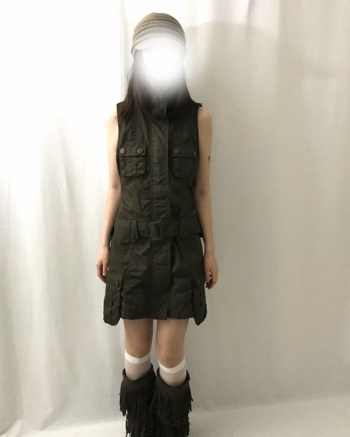 vintage long cargo dress 상품이미지3