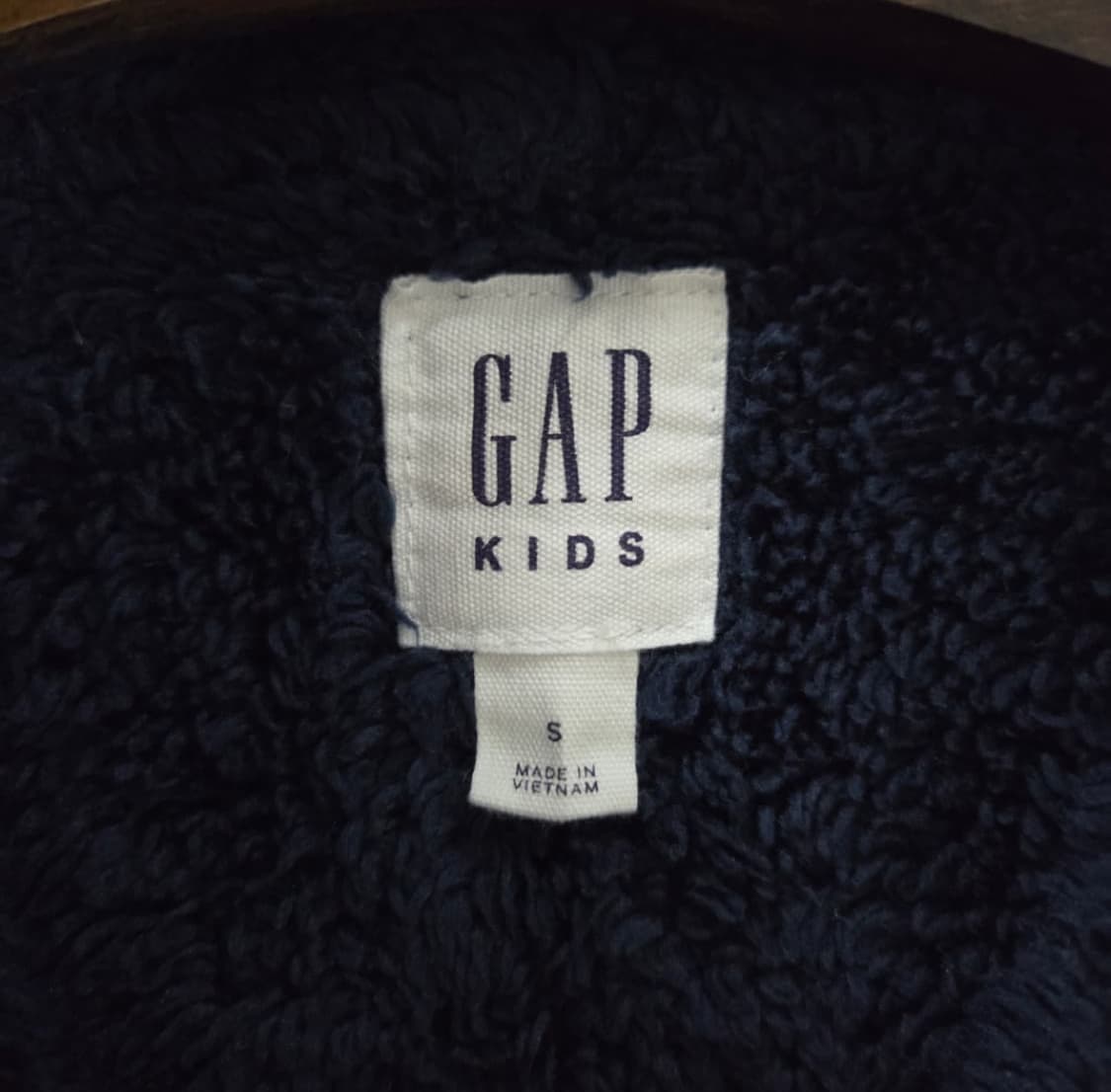 갭 키즈 블루카모 양털기모 후드집업 S 상품이미지3