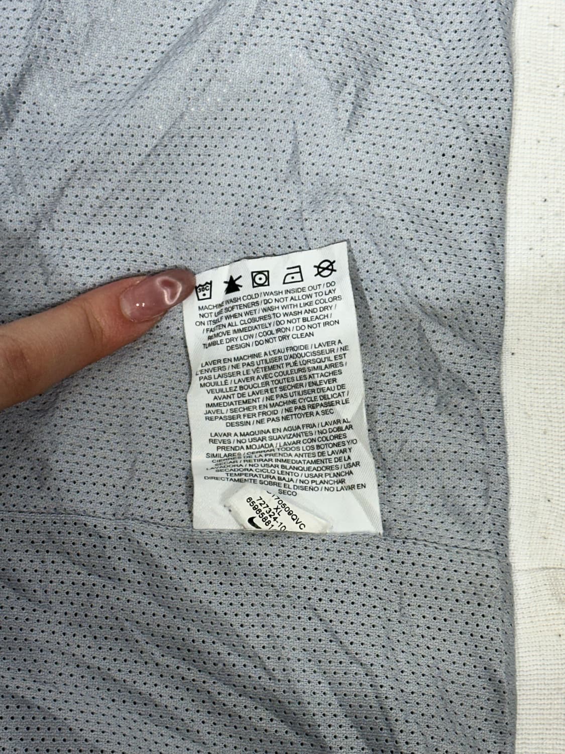 나이키 아이보리 그레이 윈드러너 런닝 후드 오버핏 바람막이 자켓 XL 상품이미지8