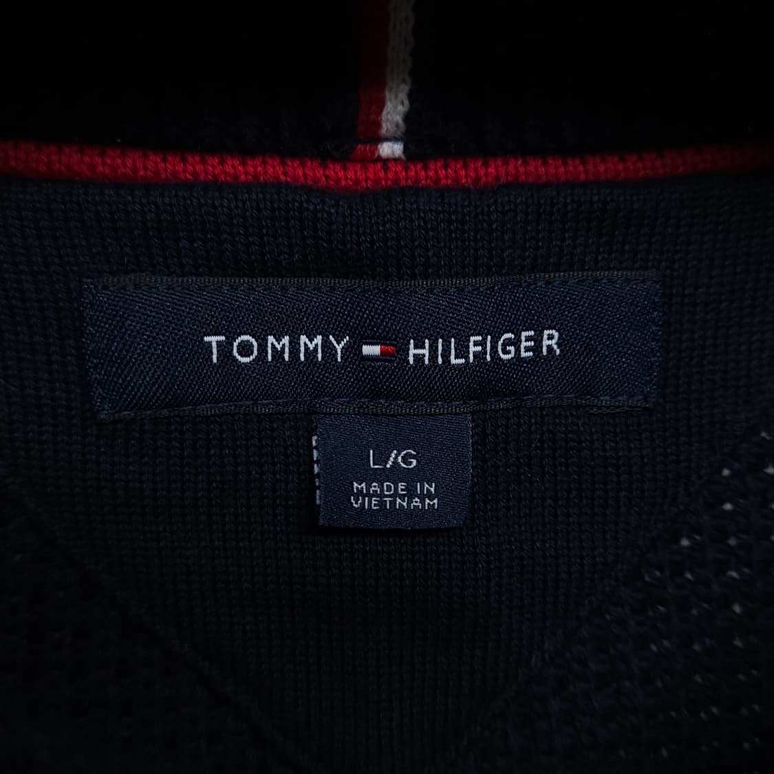 L ) 타미힐피거 빅로고 블럭 니트 상품이미지4
