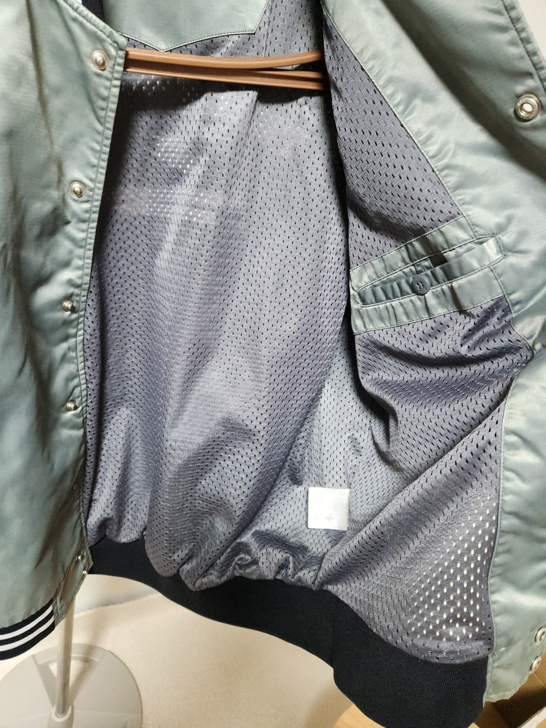 나이키 스타디움 점퍼 블랙/카키그레이 야구잠바 L 상품이미지6