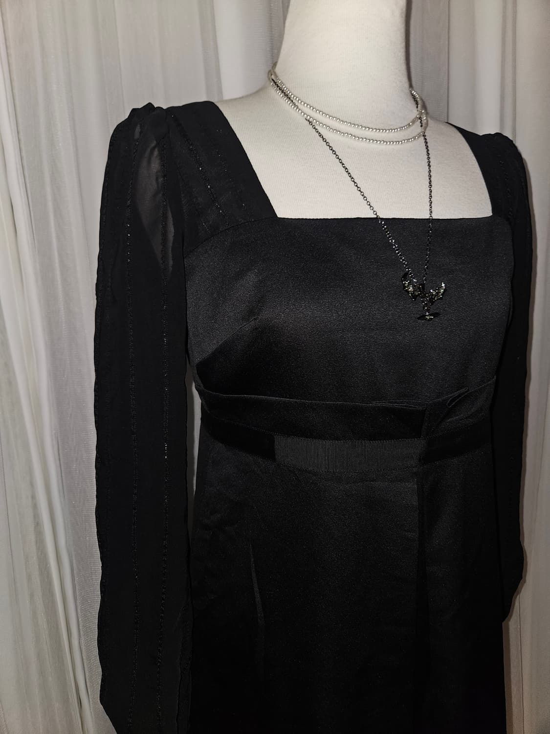 peyton place 블랙 원피스 공겜여주 히메갸루 고딕 고스룩 상품이미지3