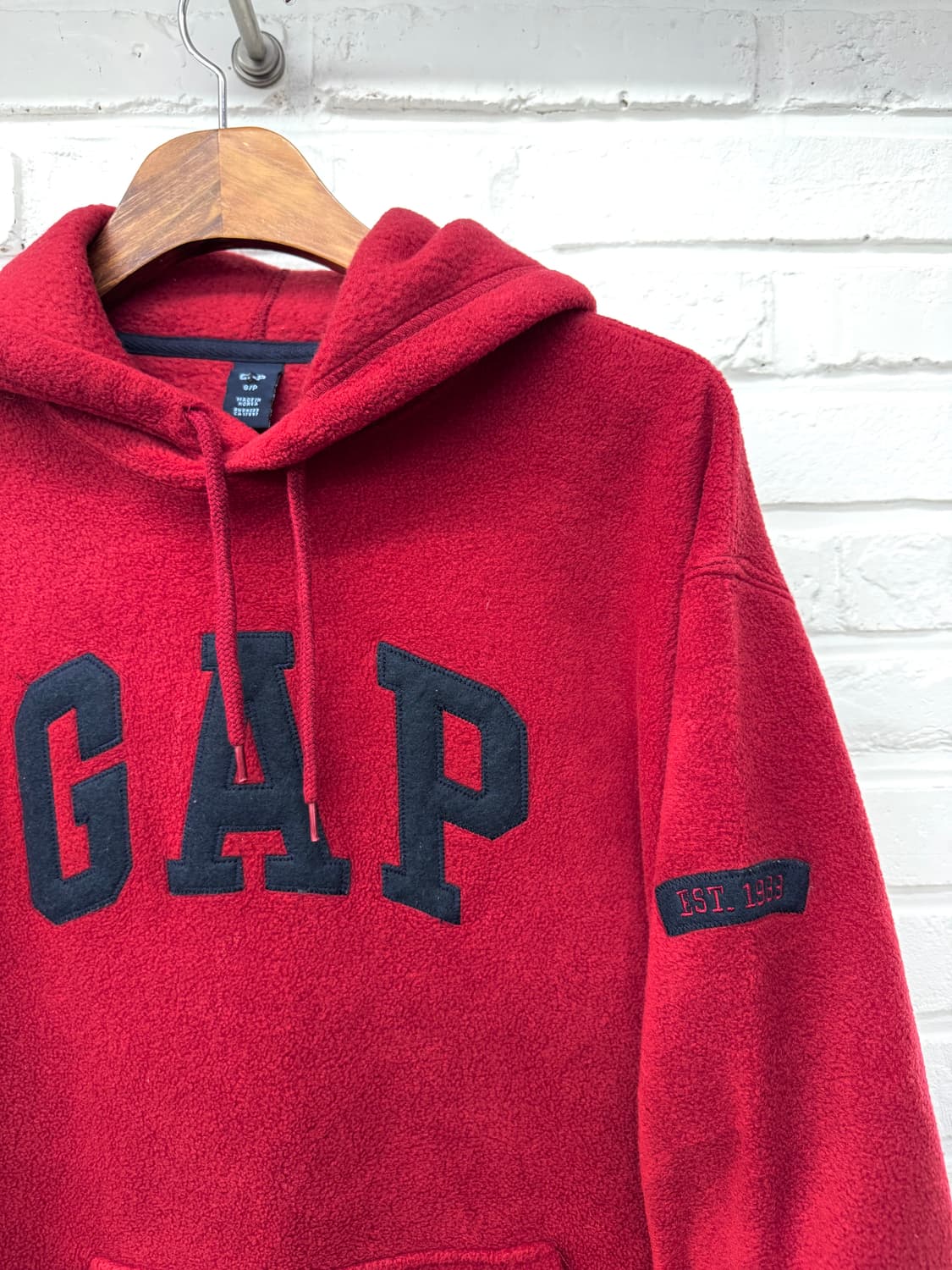 갭 레드 플리스 후드티 상품이미지4