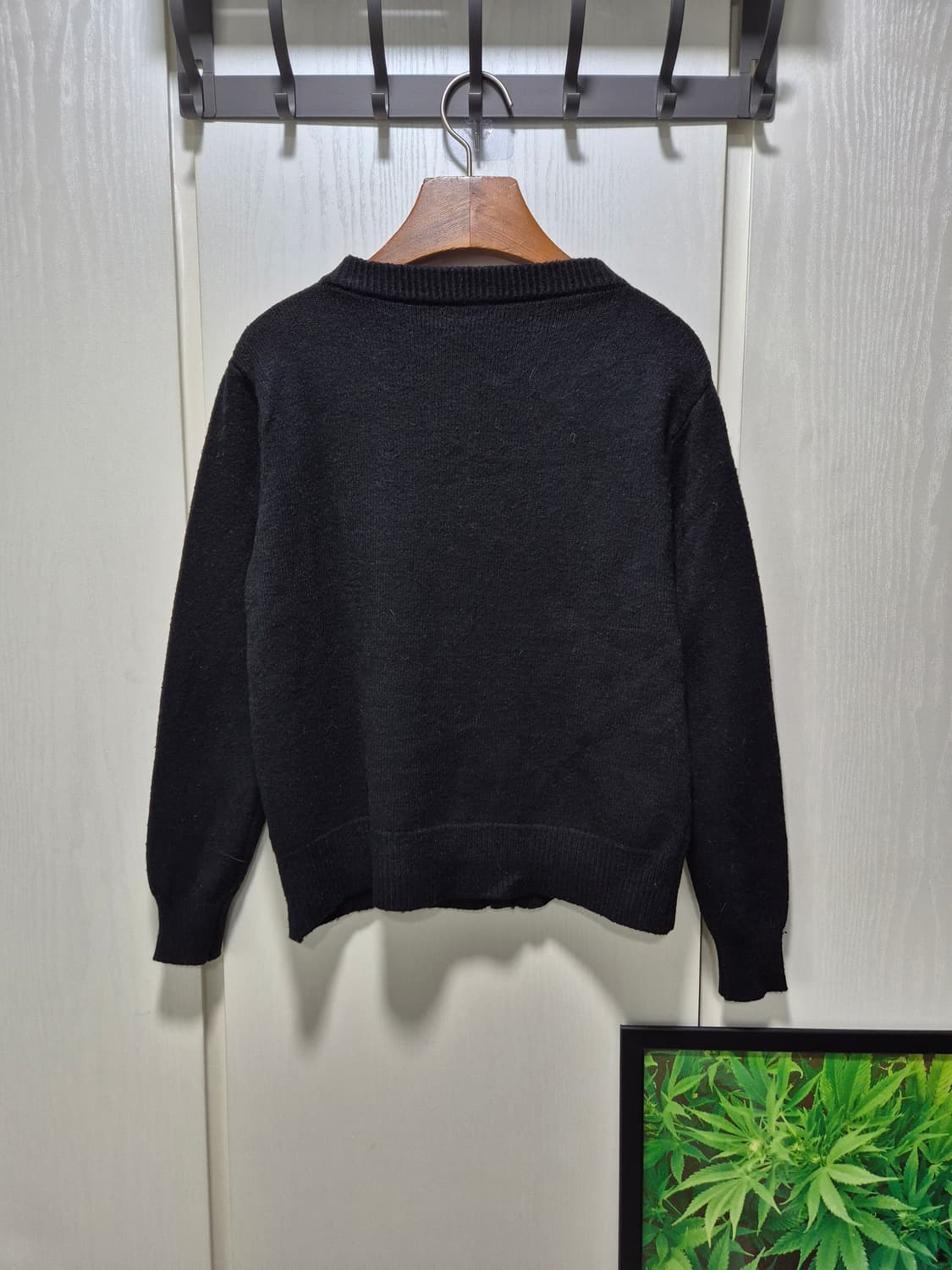 빈티지 우드단추 블랙 가디건 상품이미지8