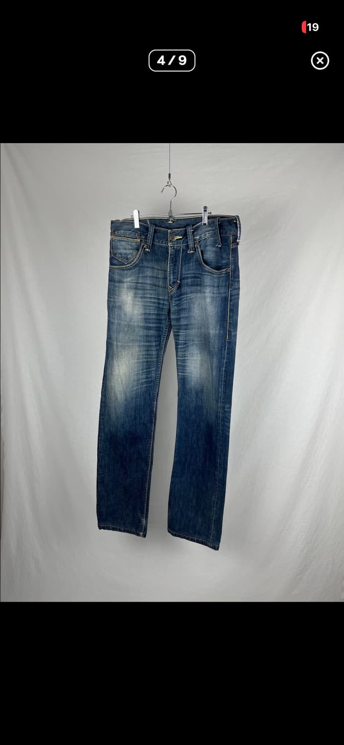 Levi’s 504 진청 데님 팬츠 중청 워싱 청바지 리바이스 상품이미지4