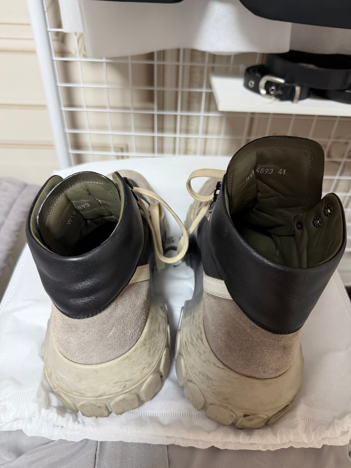 [41] 릭 오웬스 19F/W 래리 트랙터솔 스니커즈 (스프레이 커스텀  상품이미지4