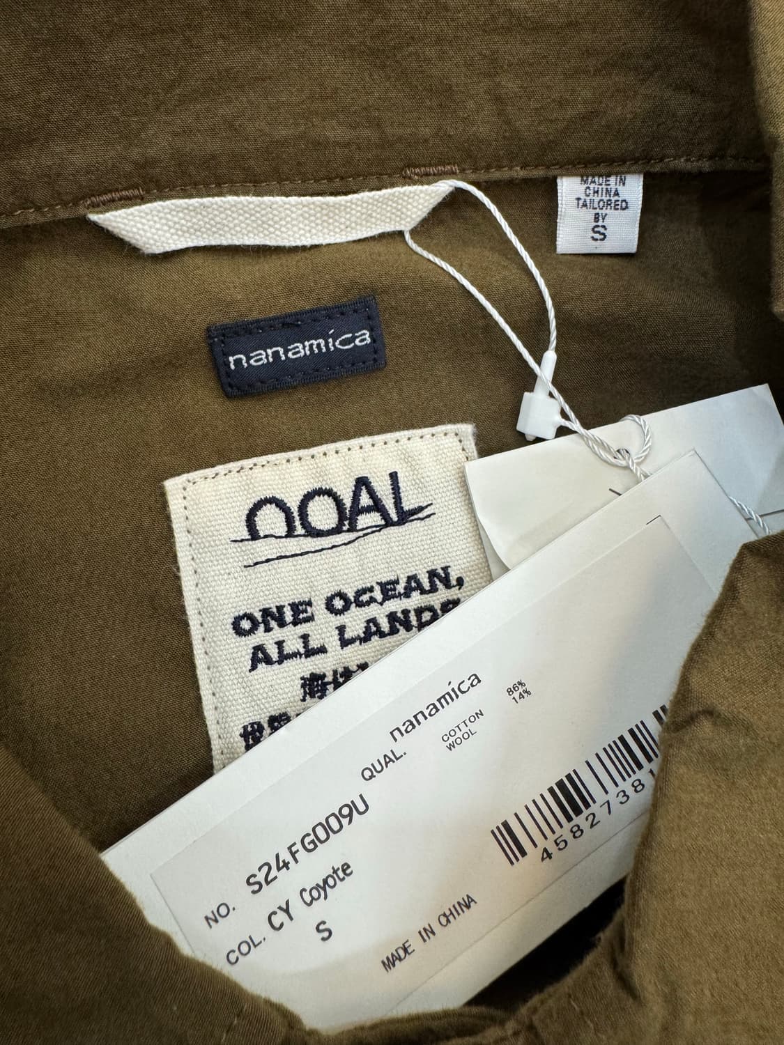 [S][100] 나나미카 코튼 울 덱 셔츠 코요테 상품이미지9