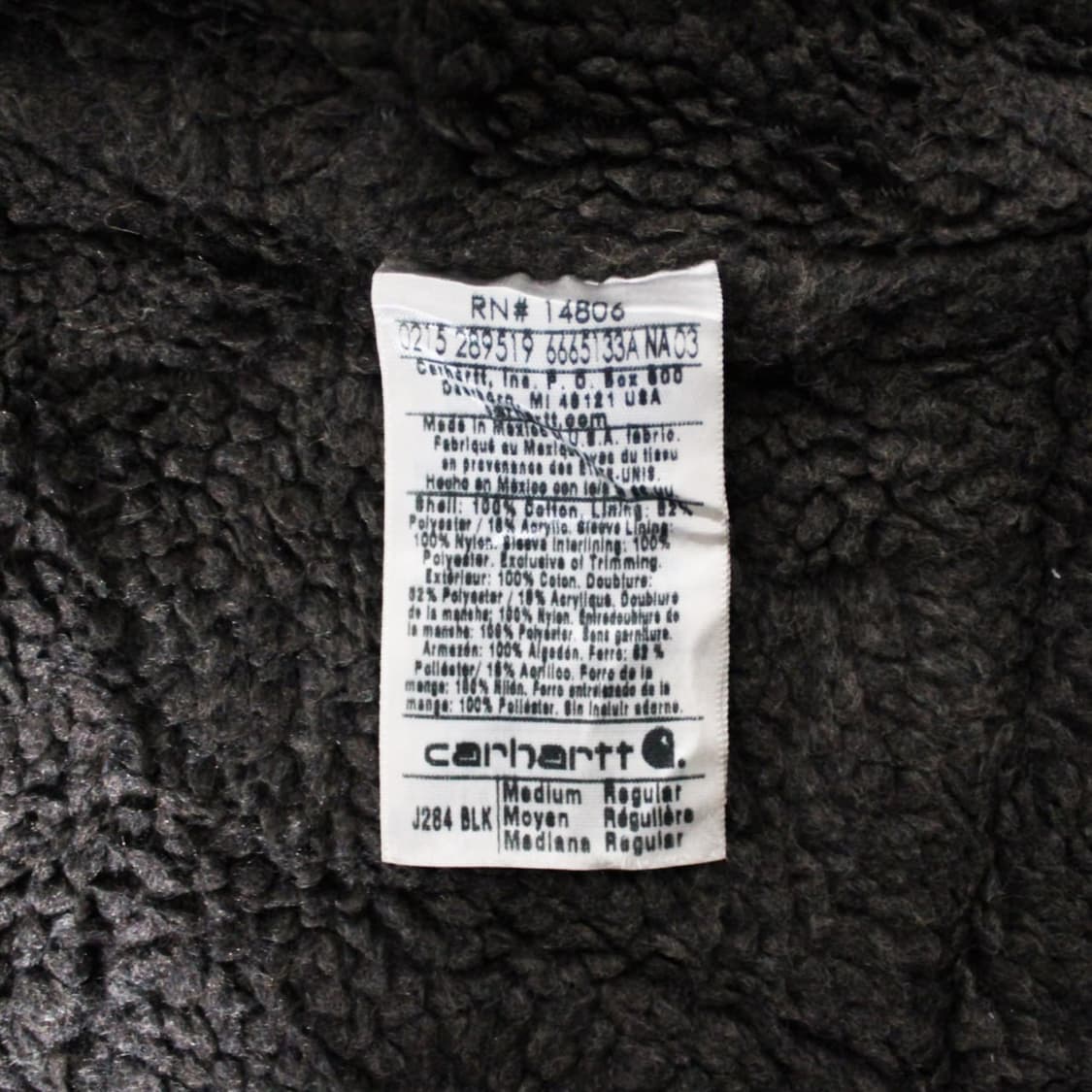 00's Carhartt 칼하트 J284 샌드스톤 덕 셰르파 후드 베스트 상품이미지6