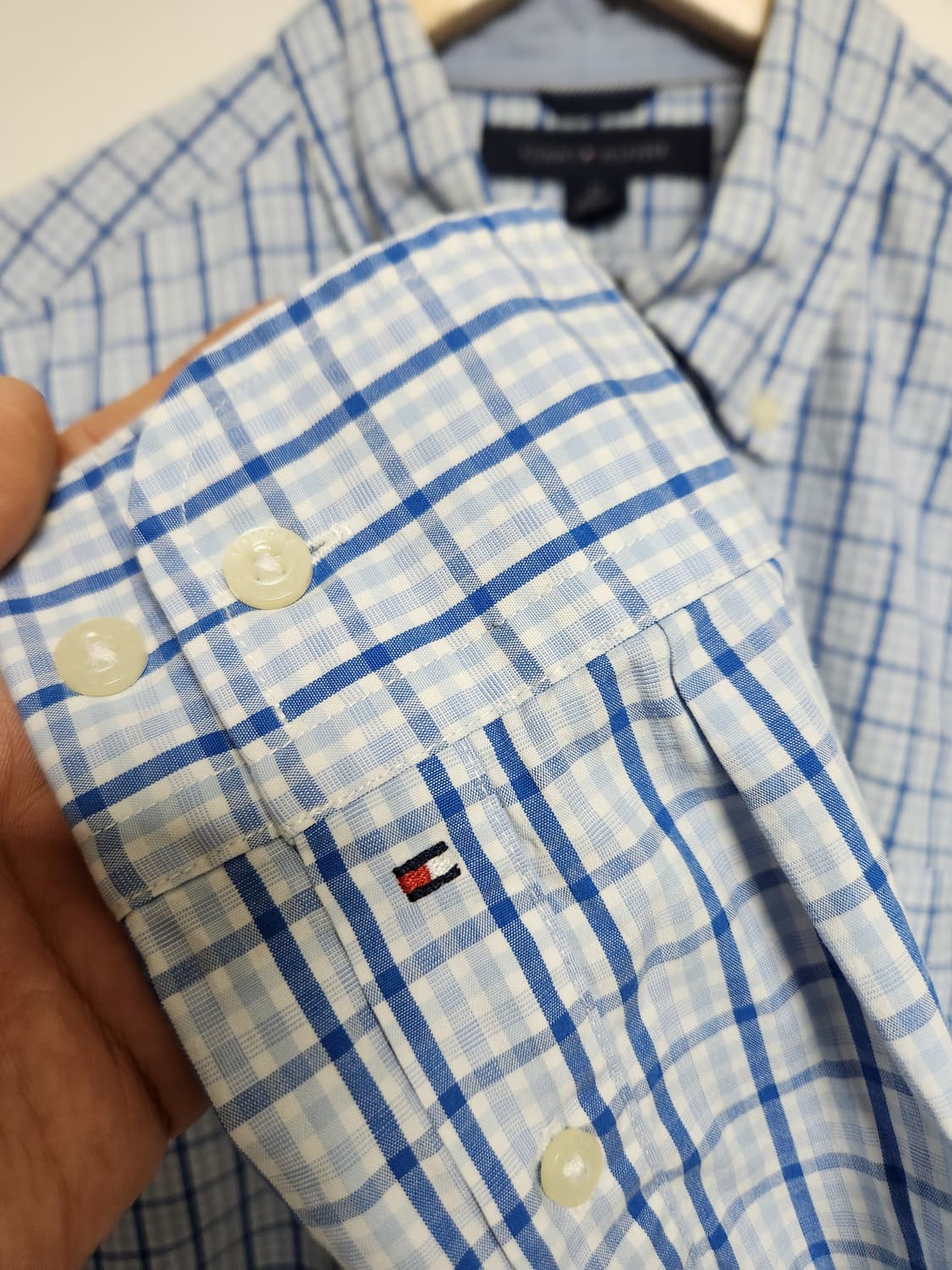 타미힐피거Tommy 체크 코튼 셔츠 M - S166 상품이미지5