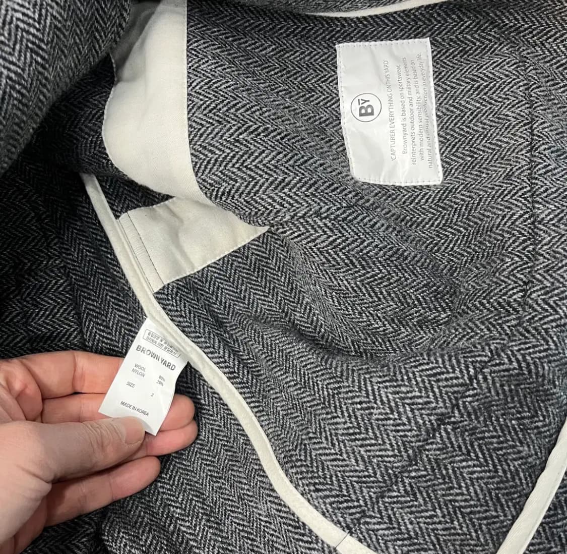 브라운야드 헤링본 자켓 상품이미지5