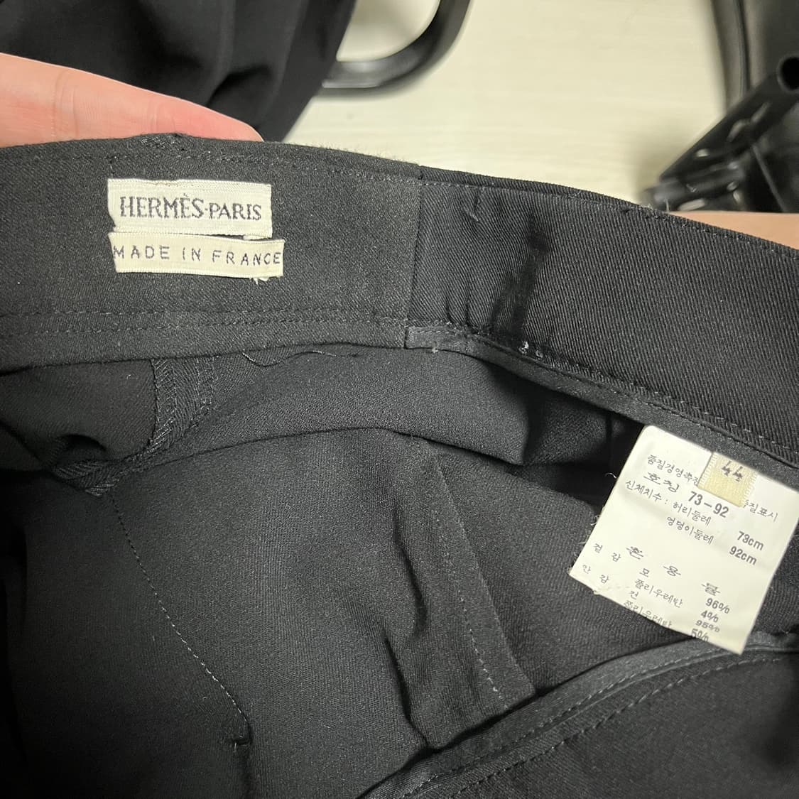 정품 44) 에르메스 모 실크 팬츠 바지 슬랙스 상품이미지3