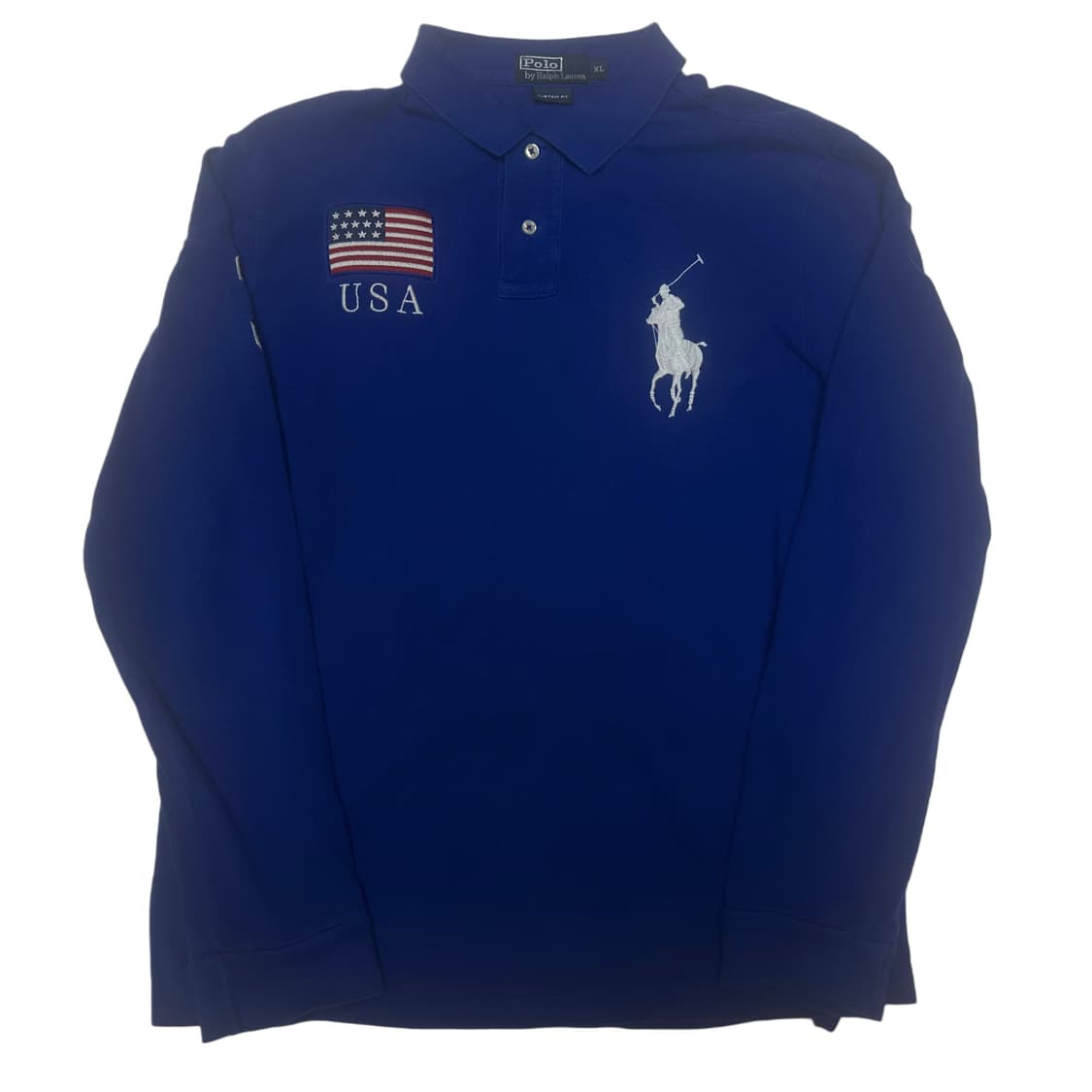 폴로 랄프로렌 성조기 빅포니블루카라티 XL 상품이미지1