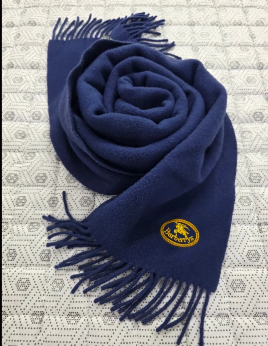 버버리 램스울 머플러 네이비 상품이미지1