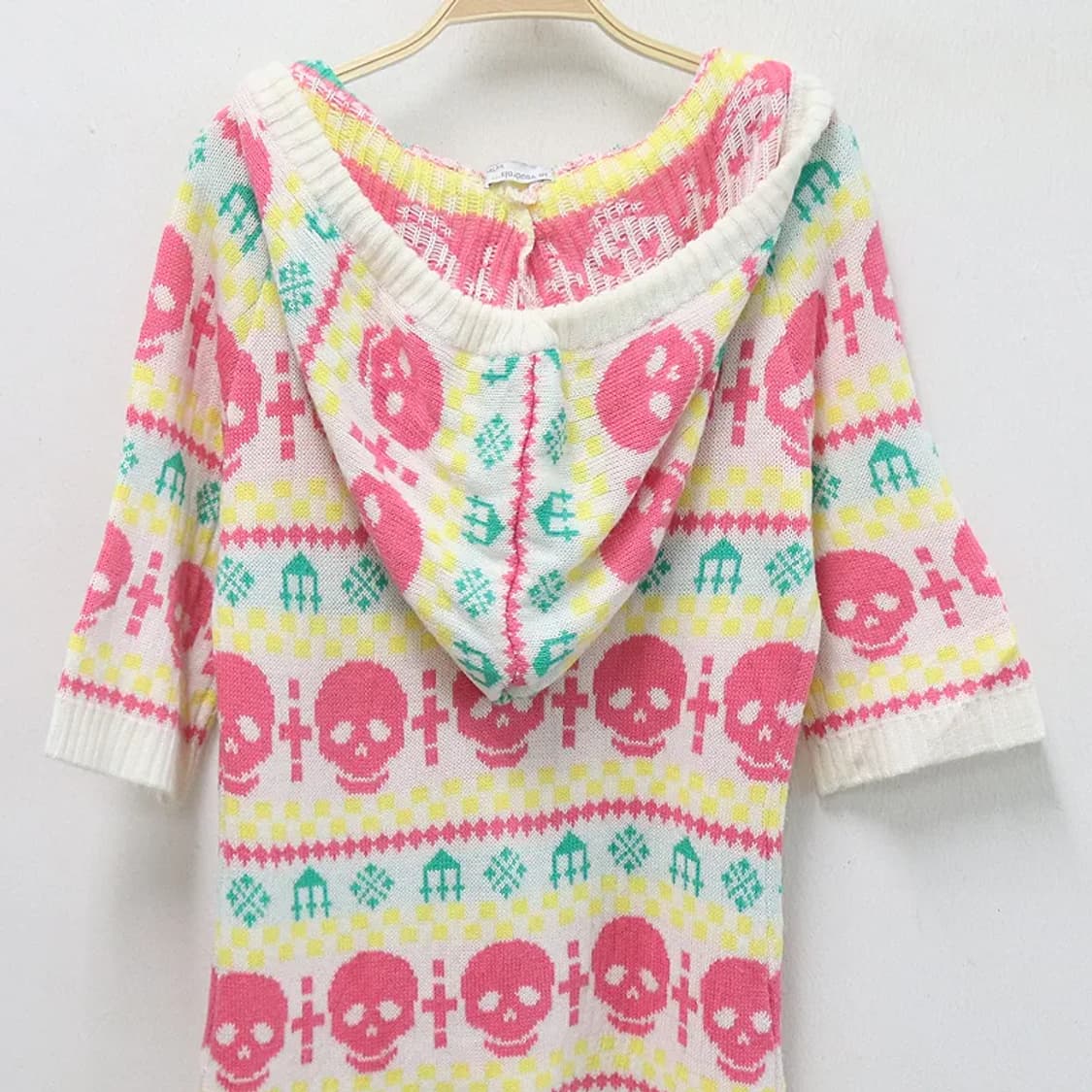 JE VOUDRAIS 스컬 후드 반팔 니트 원피스 61308 상품이미지7