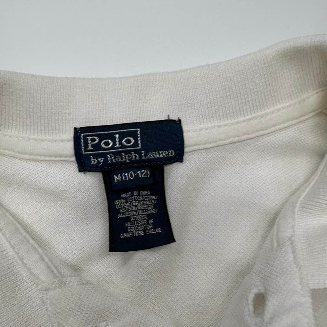 폴로 랄프로렌 빅포니 화이트 럭비셔츠 카라넥 슬리브(M) 상품이미지4