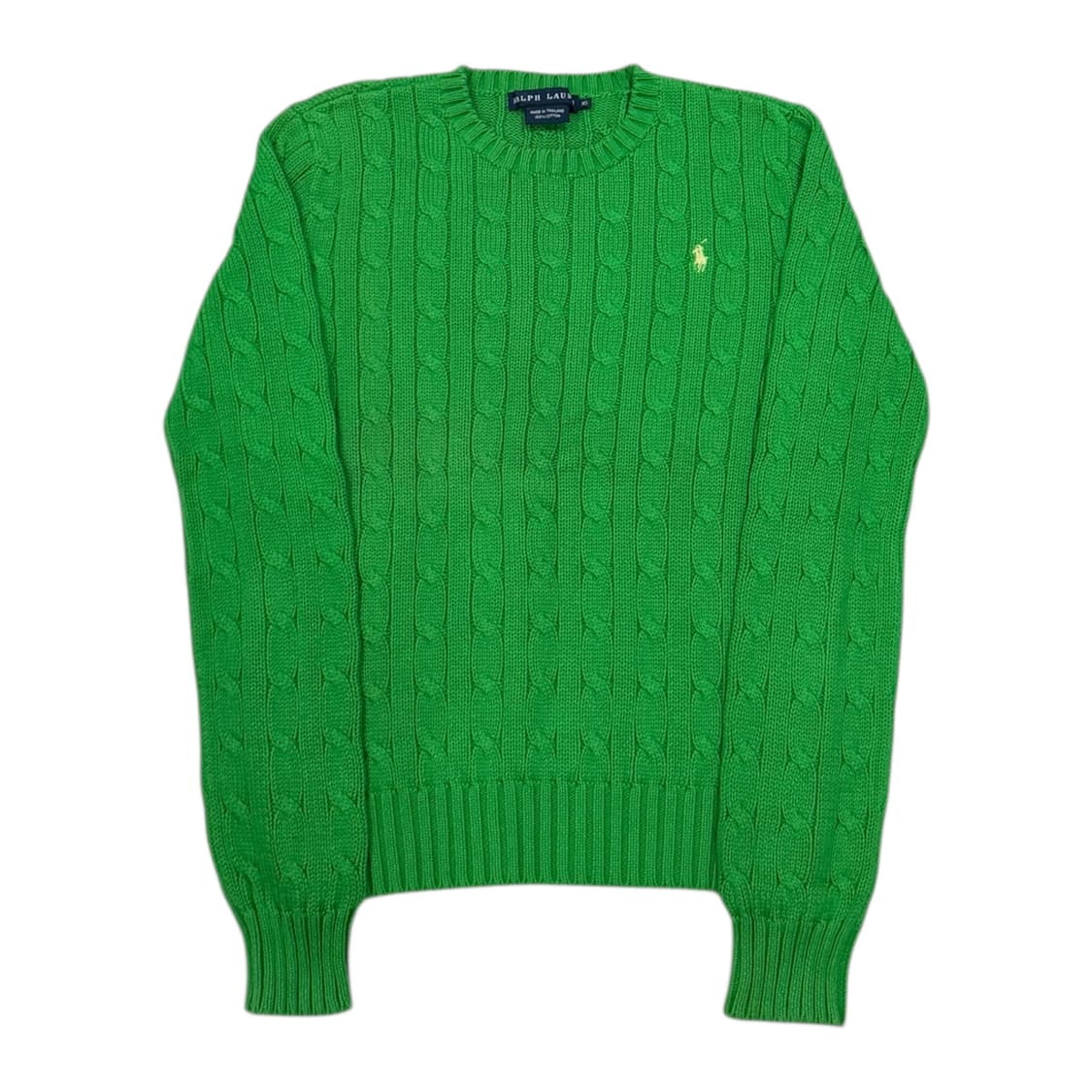 폴로 랄프로렌 케이블 꽈배기 니트 그린 XS 상품이미지1