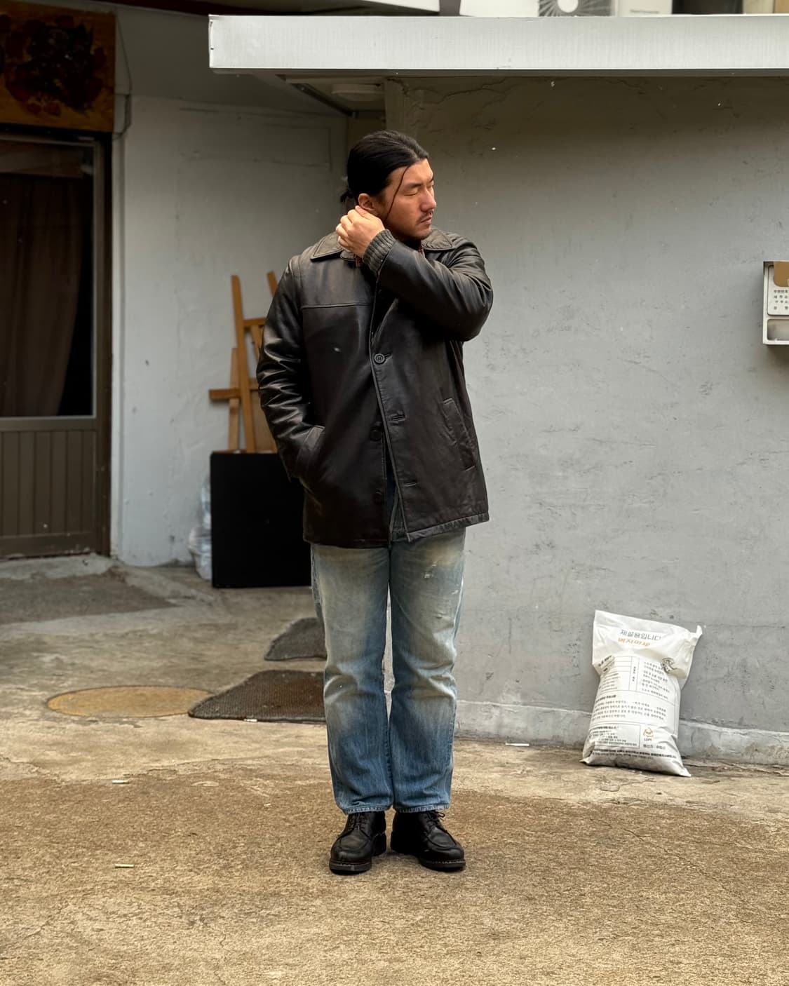 Alfani 레더 카코트 M 상품이미지7