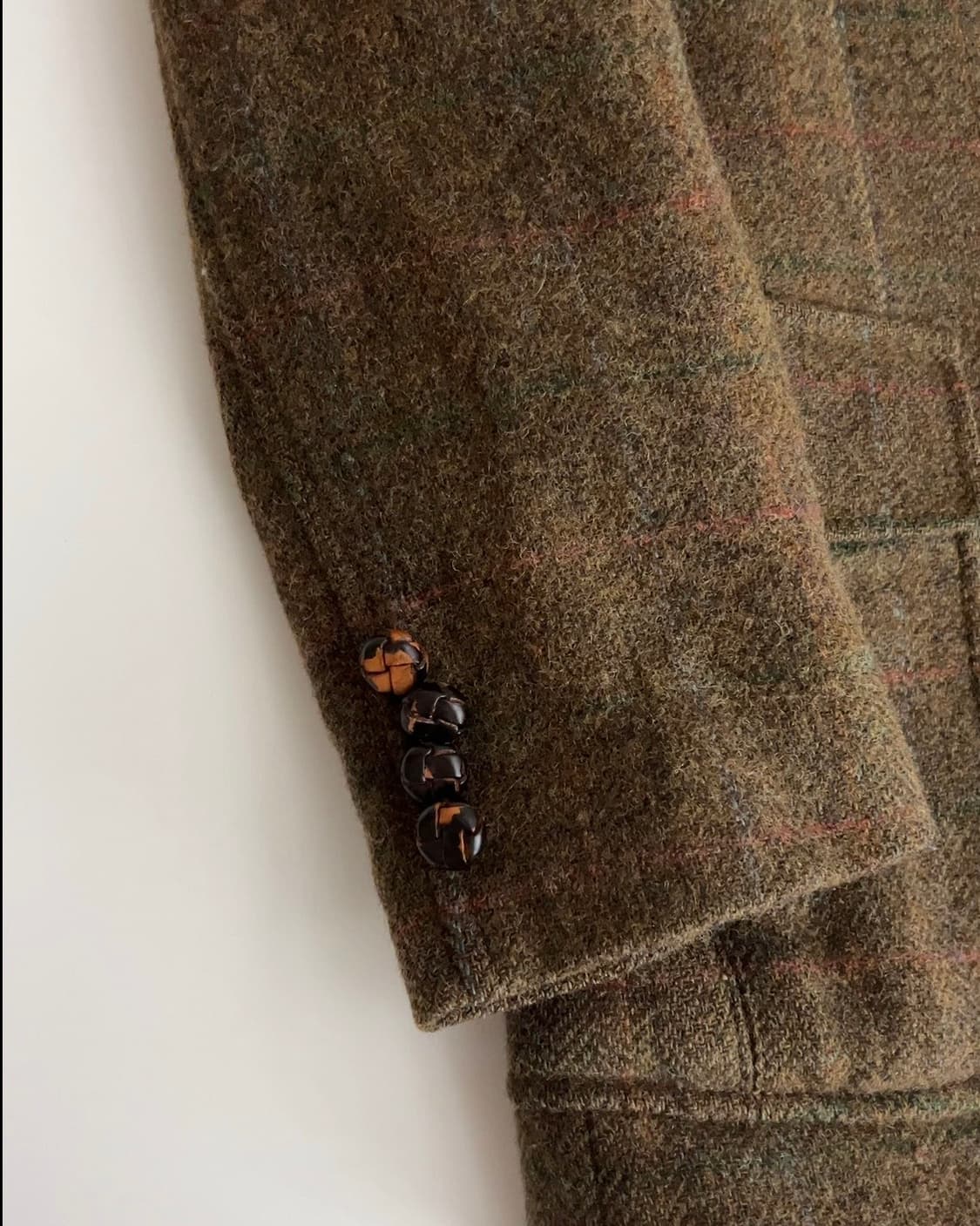 런던포그 체크 울 자켓 100 상품이미지4